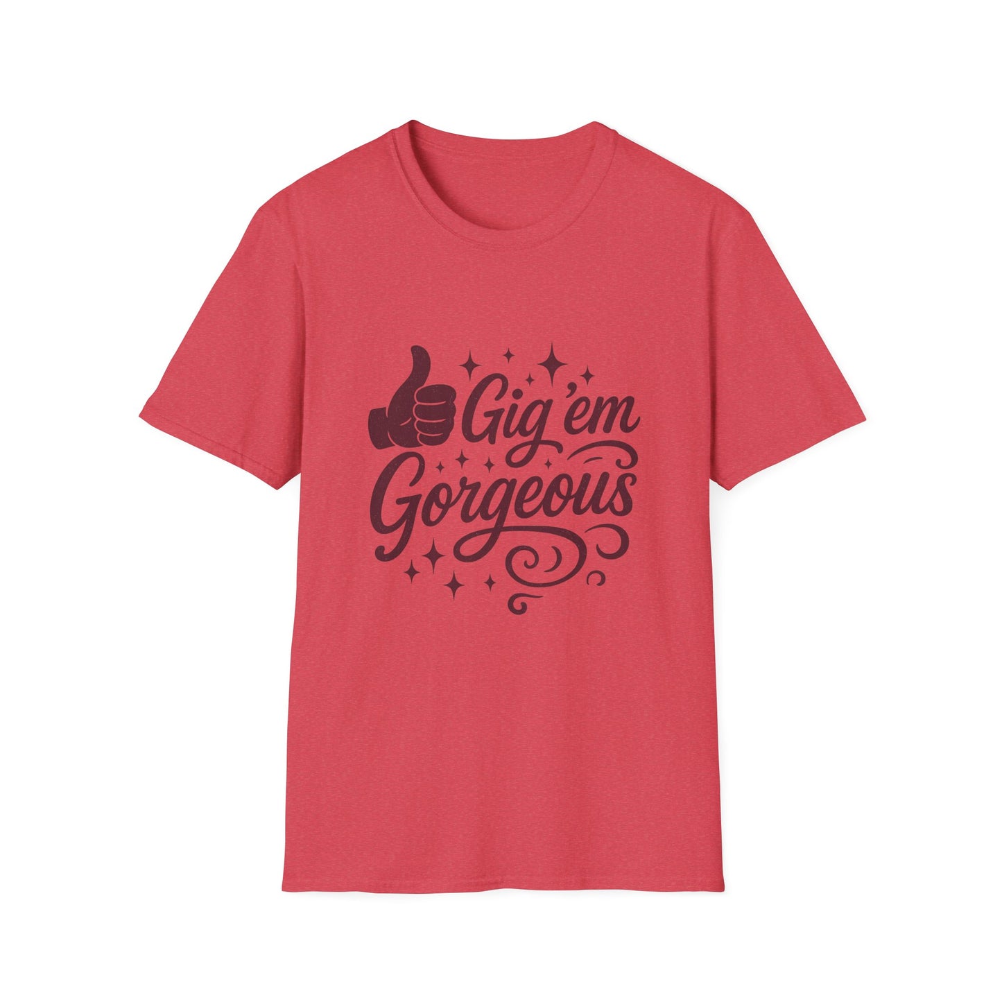 Gig 'em Gorgeous Unisex Softstyle T-Shirt Texas A&M Apparel - Sweet Baby Jeez Teez