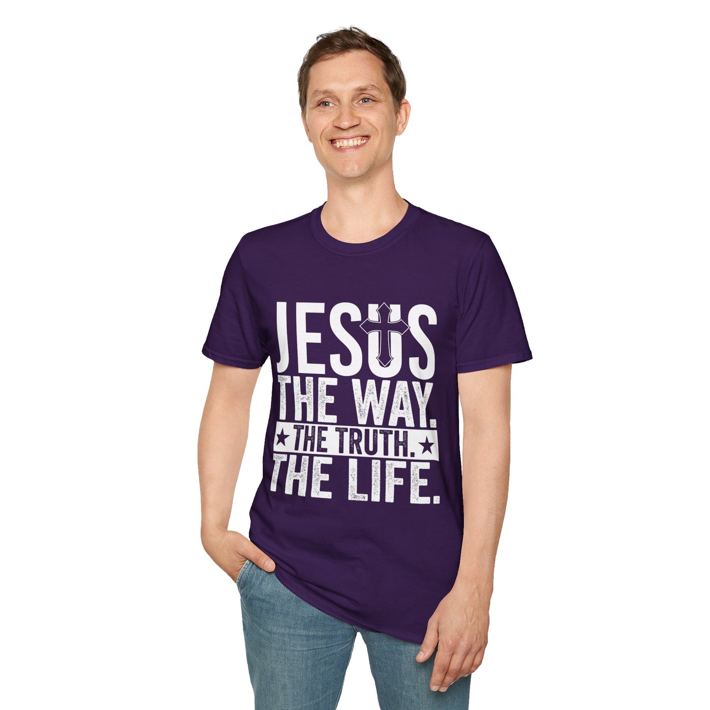"Jesus The Way, The Truth, The Life" Unisex Tshirt (White Logo)