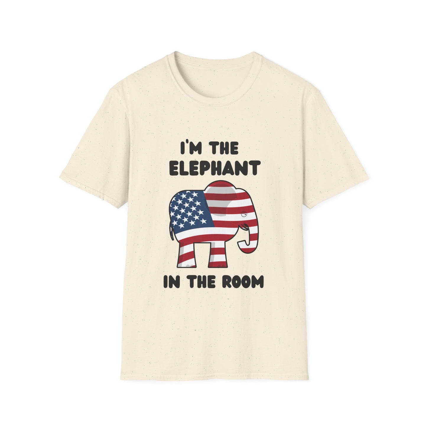 Elephant in Room Cartoon Women's Relaxed/Plus Tshirt (Black Logo) - Sweet Baby Jeez Teez