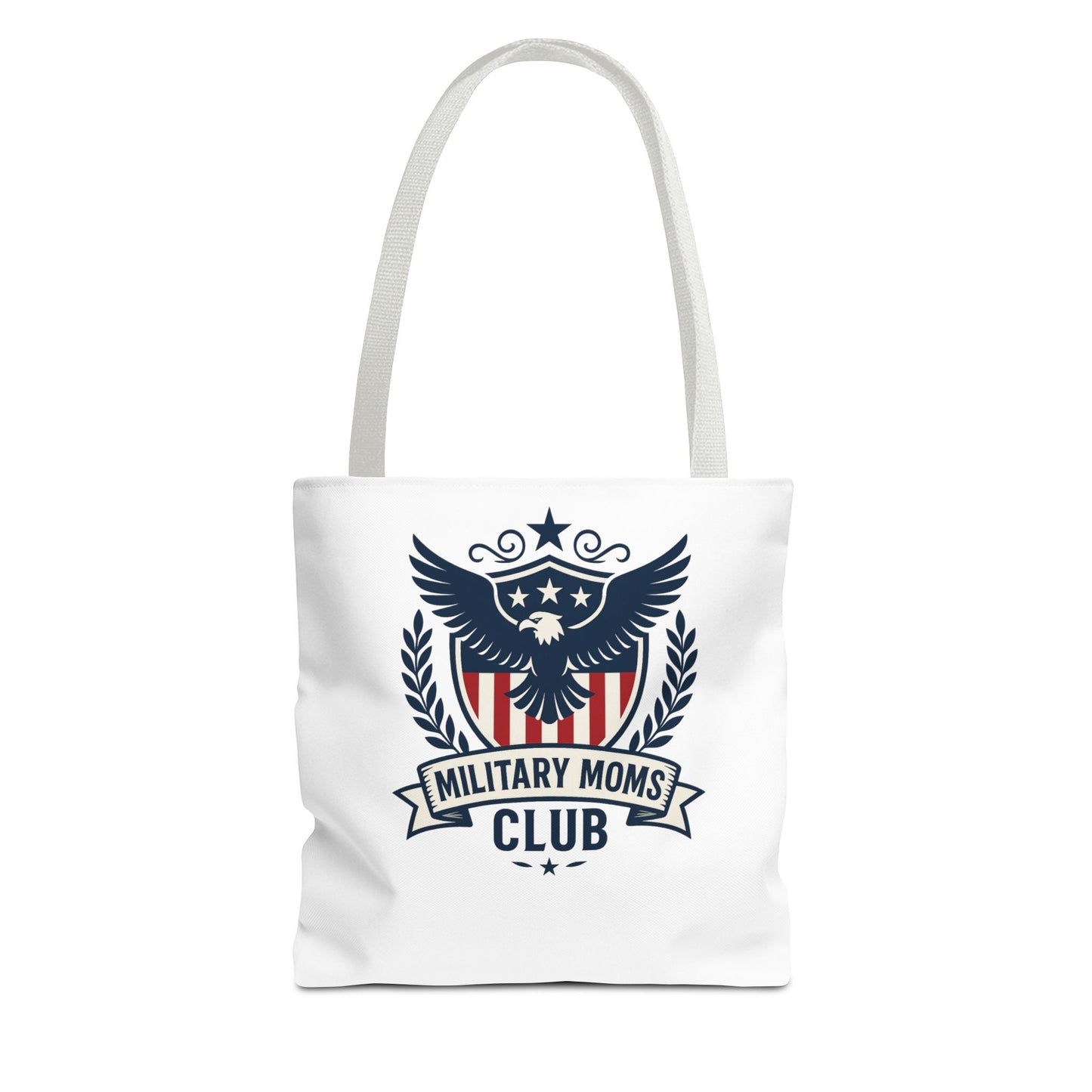 Military Moms Club Tote Bag (White with Choice of Handles)