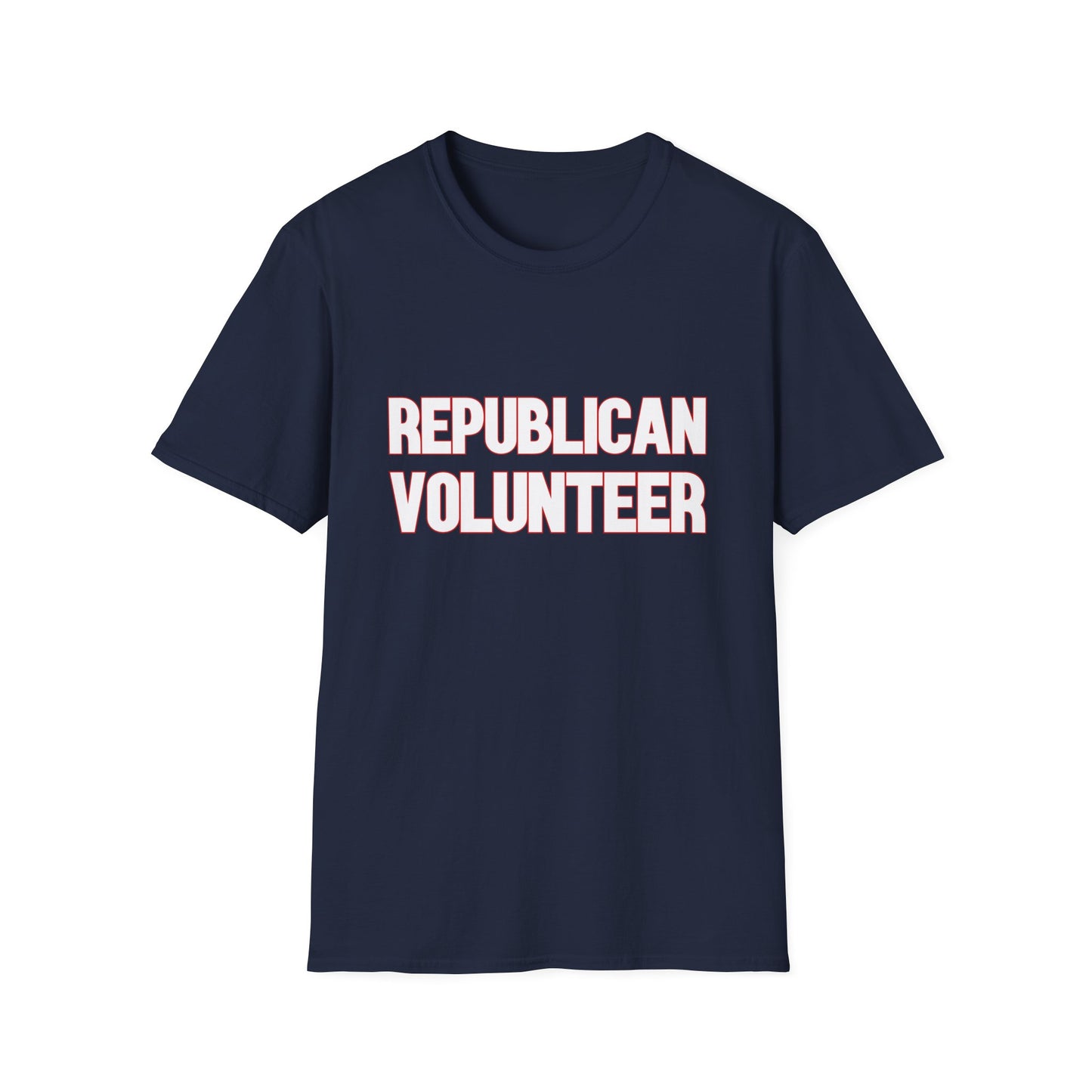 Republican Volunteer Unisex Tshirt (White/Red Logo) - Sweet Baby Jeez Teez