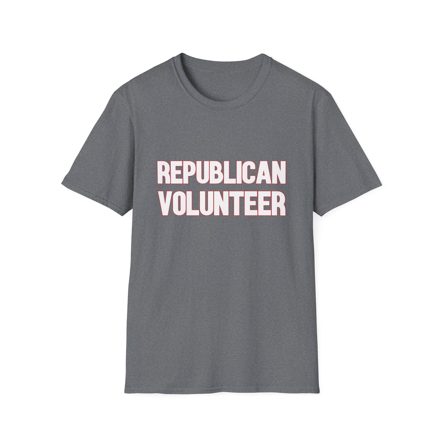 Republican Volunteer Unisex Tshirt (White/Red Logo) - Sweet Baby Jeez Teez
