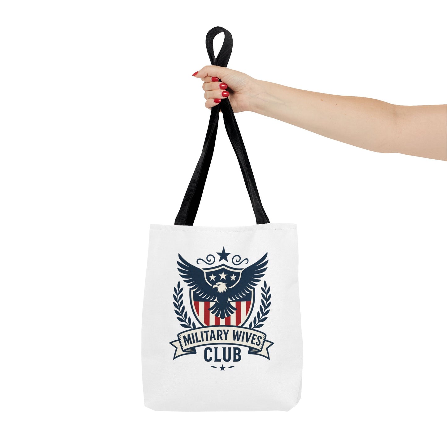 Military Wives Club Tote Bag (White with Choice of Handles)