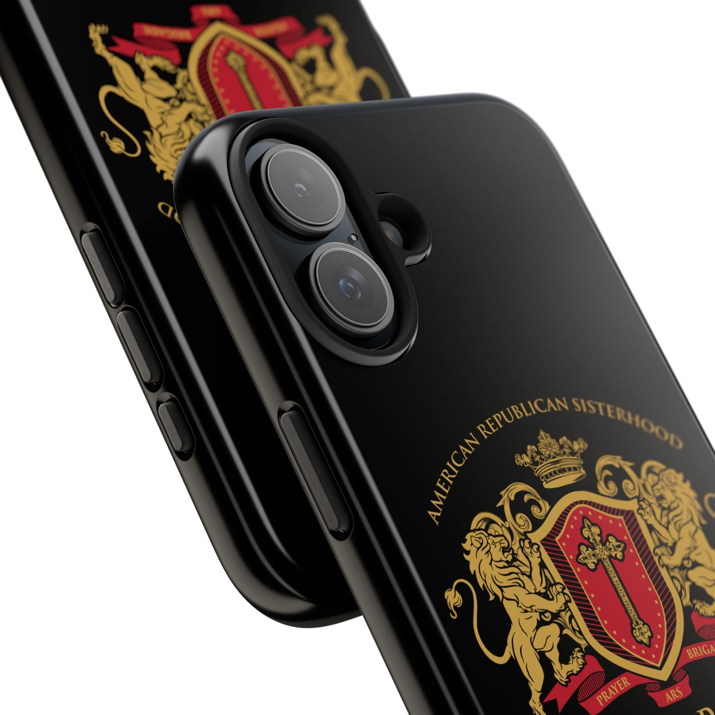 ARS Prayer Brigade Tough Phone Case (Black with Gold/Red Logo)