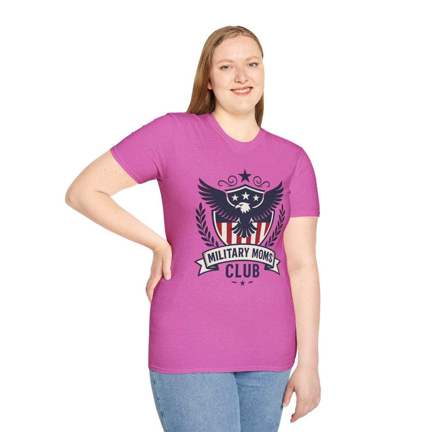 Military Moms Club Women's Relaxed Tshirt (Crest Logo) - Sweet Baby Jeez Teez