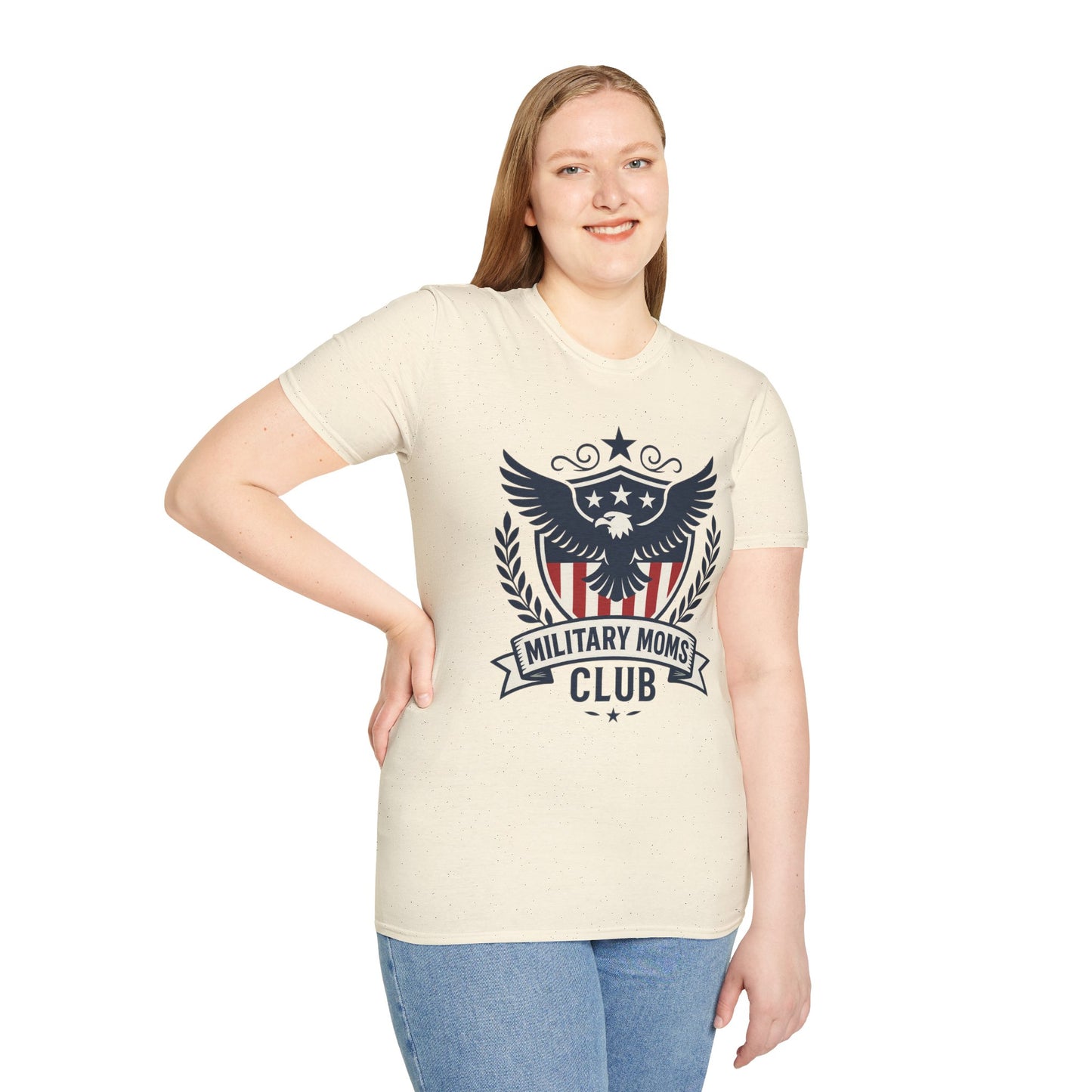 Military Moms Club Women's Relaxed Tshirt (Crest Logo) - Sweet Baby Jeez Teez