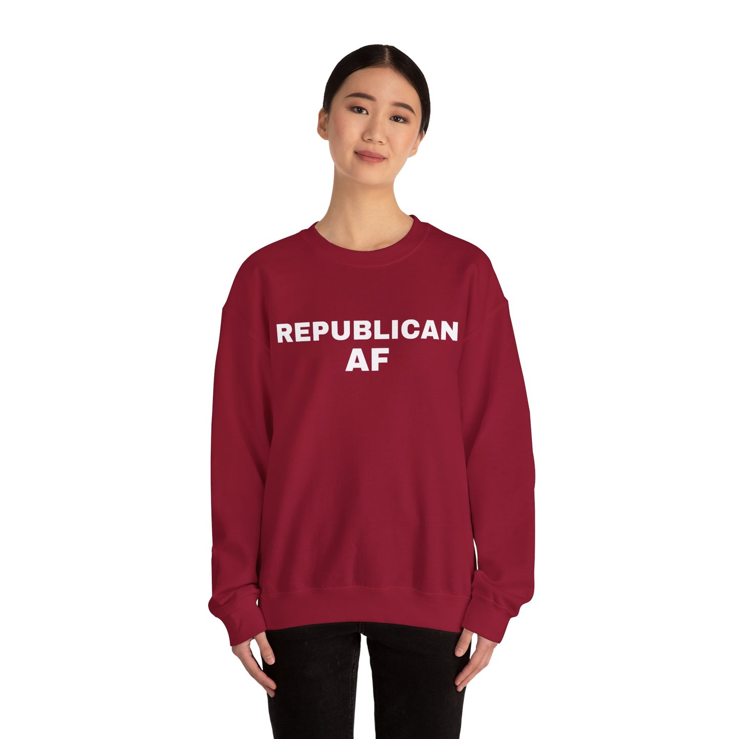 Republican AF Women's Sweatshirt (White Logo) - Sweet Baby Jeez Teez