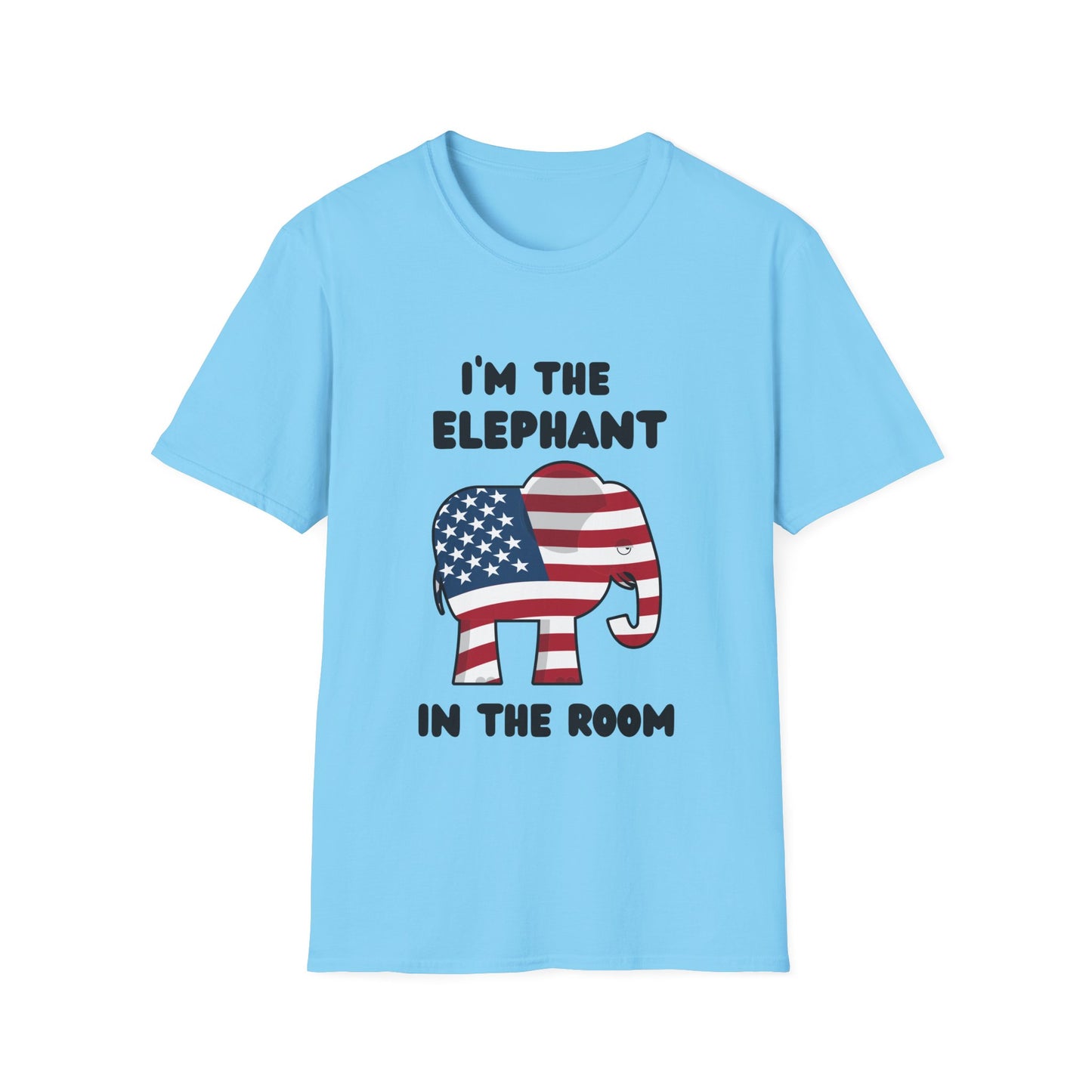 Elephant in Room Cartoon Women's Relaxed/Plus Tshirt (Black Logo) - Sweet Baby Jeez Teez