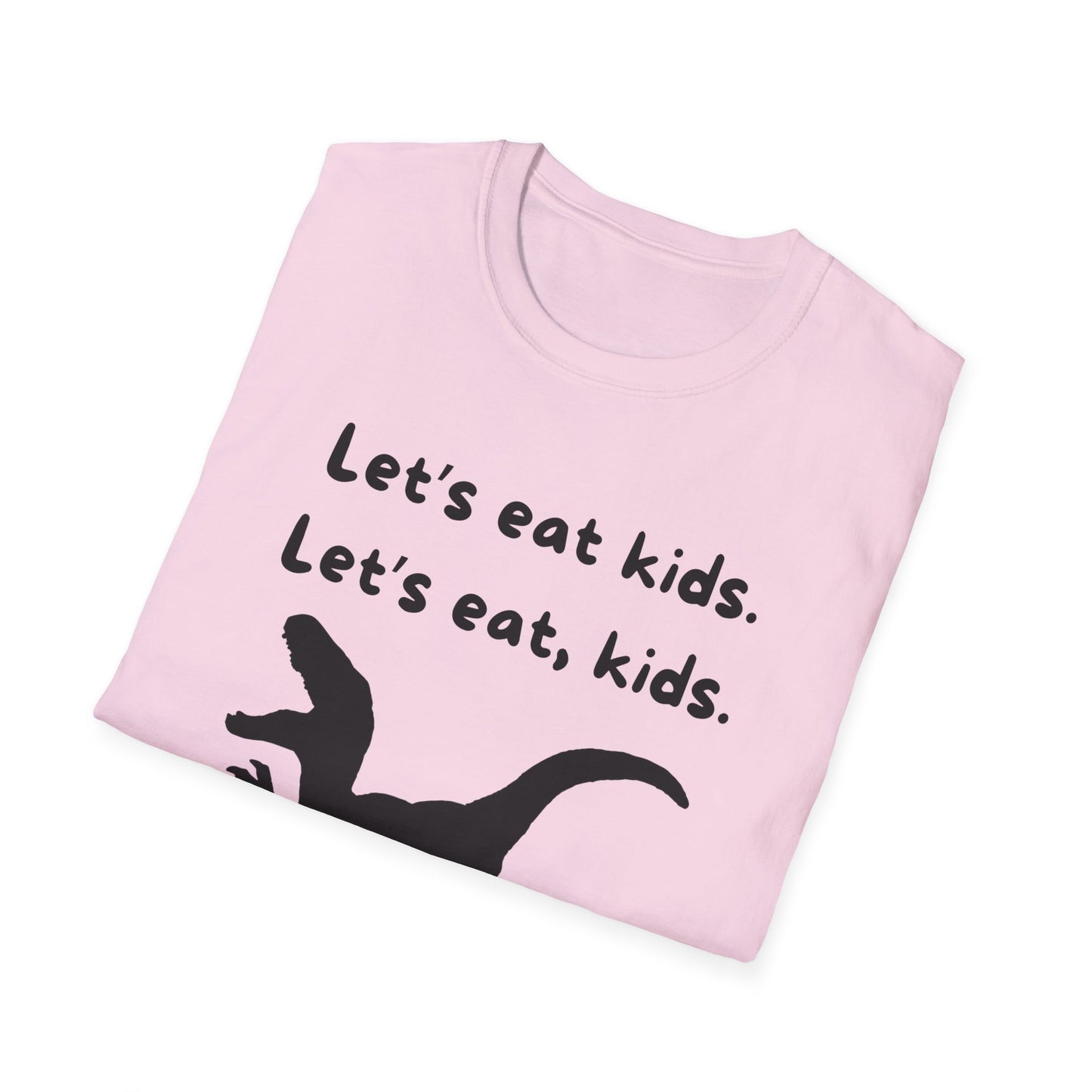 Lets Eat Kids Womens Relaxed/Plus Tshirt (Black Logo) - Sweet Baby Jeez Teez