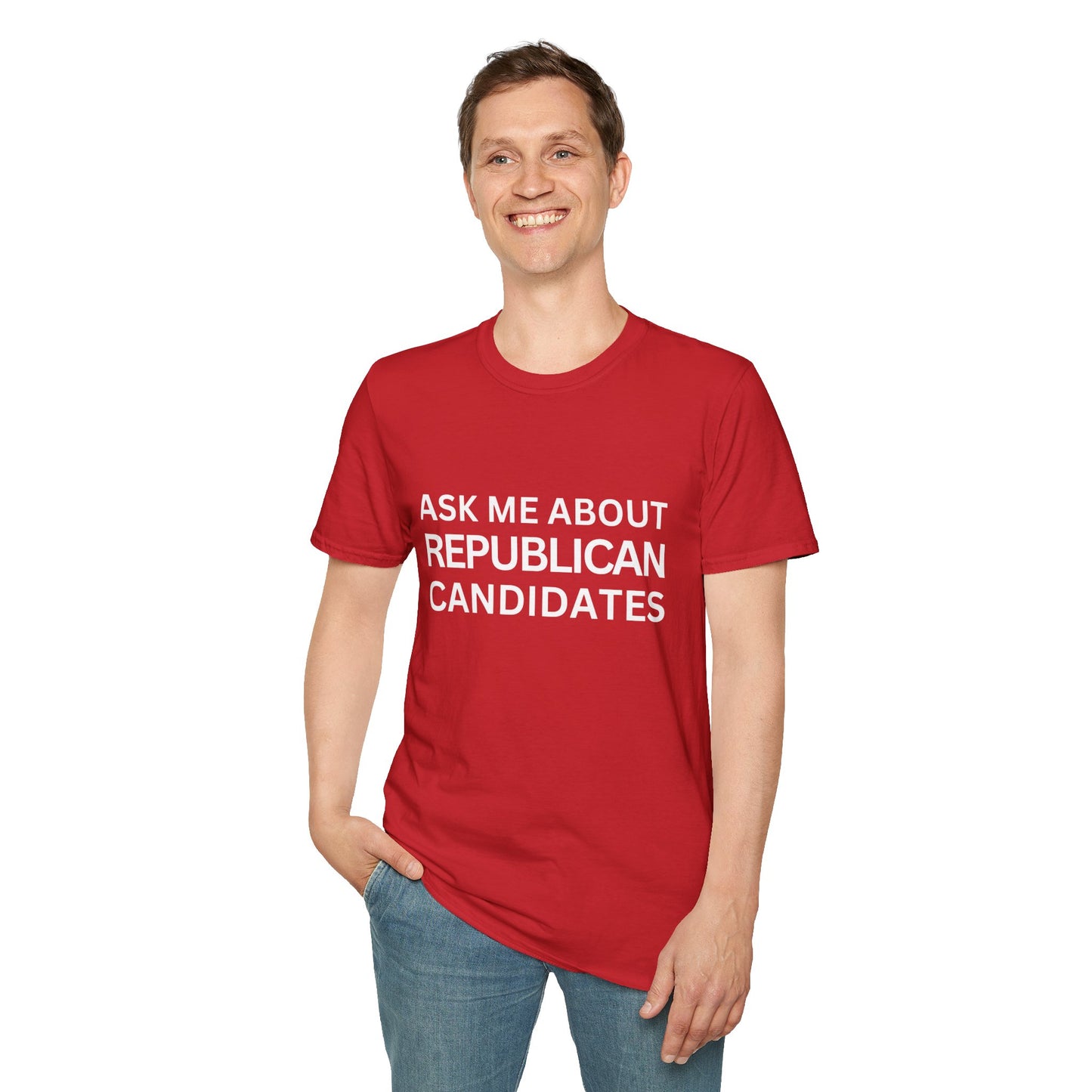 Ask Me Unisex Relaxed Tshirt (White Logo) - Sweet Baby Jeez Teez