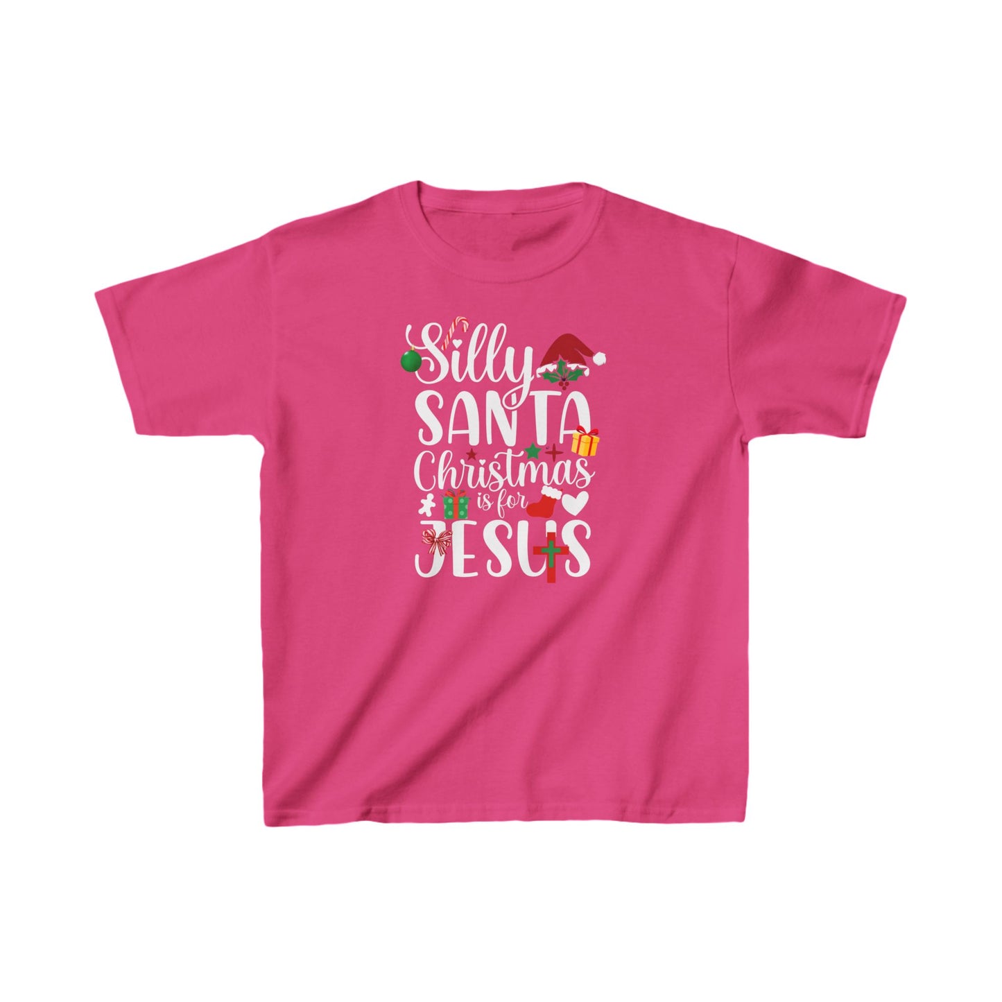 Silly Santa Kid's Tshirt (Gift Logo) - Sweet Baby Jeez Teez