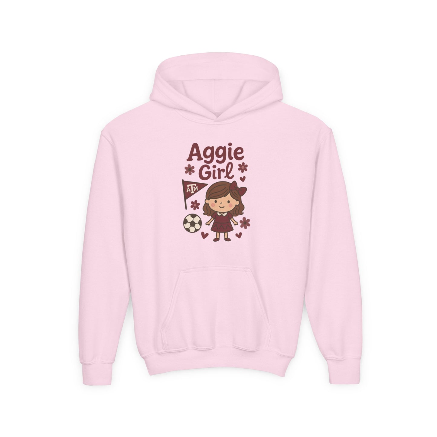 "Aggie Girl" Texas A&M Girls Hooded Sweatshirt - Sweet Baby Jeez Teez