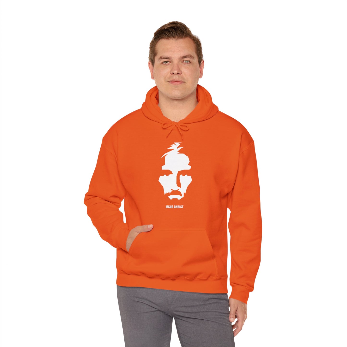 Jesus Portrait Men's Hoodie (Contemporary Logo) - Sweet Baby Jeez Teez