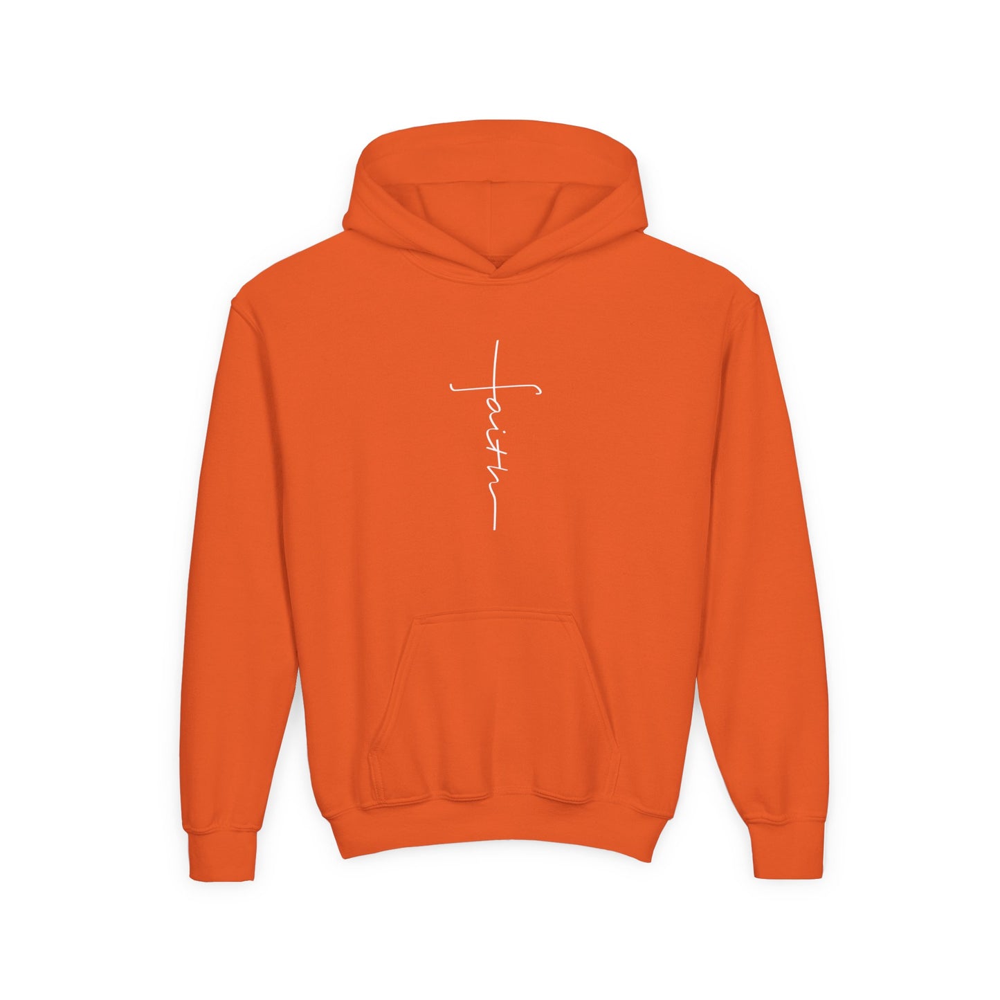 Cross Made From Faith Girl's Hoodie (White Logo)