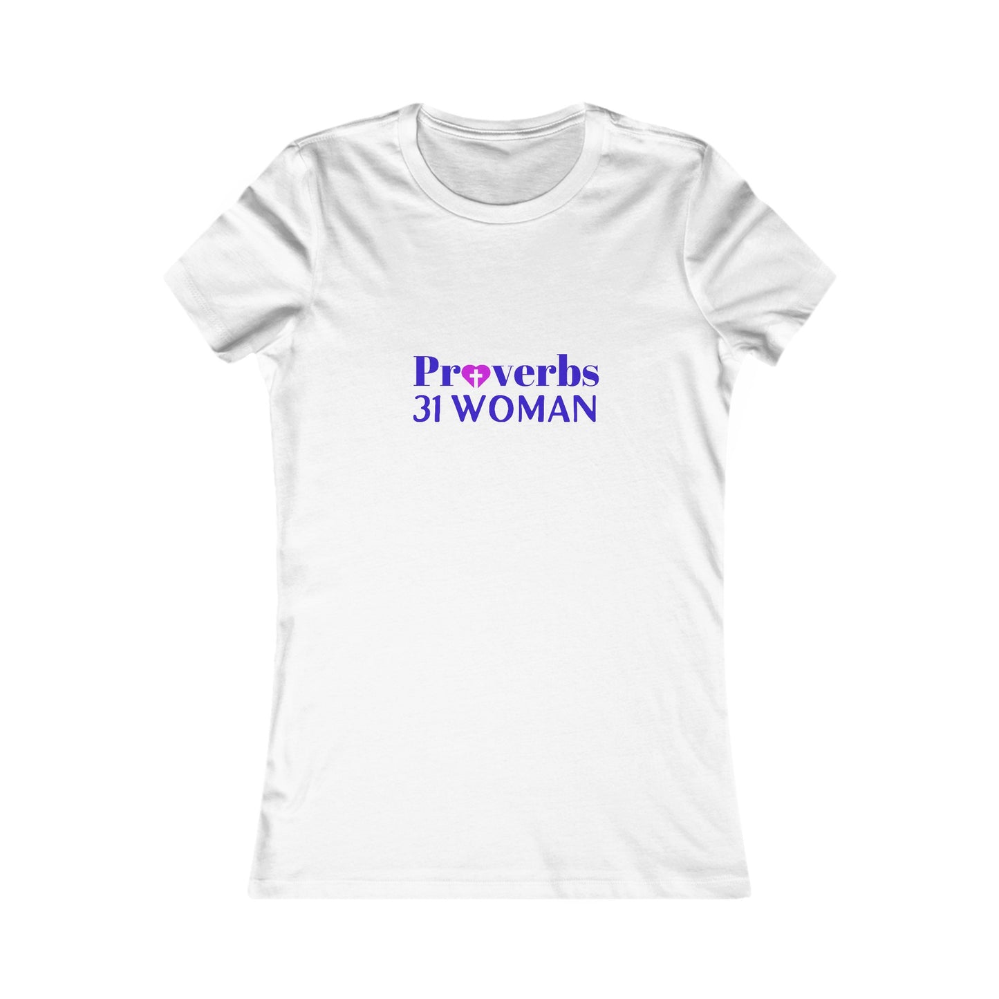Proverbs 31 Woman Fitted Tshirt (Royal & Fuchsia Logo) - Sweet Baby Jeez Teez
