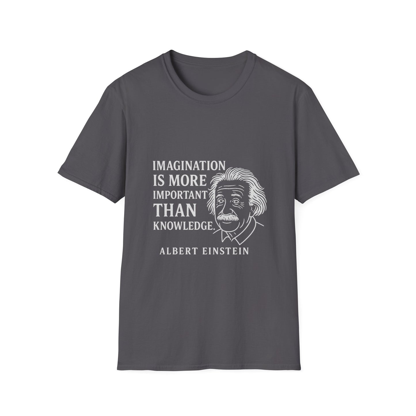 "Imagination" Einstein Quote Unisex Softstyle T-Shirt (IW Logo)