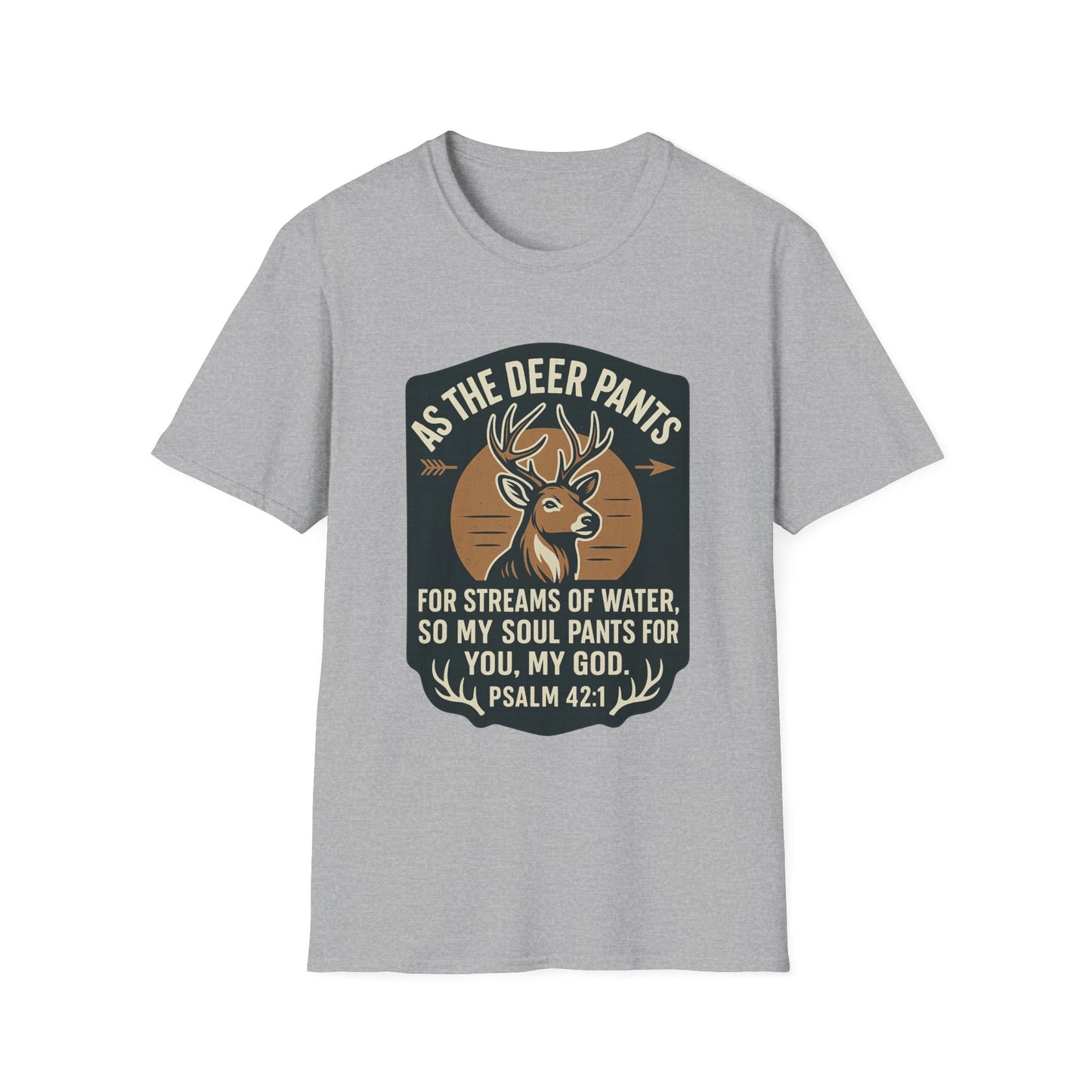 Psalm 42:1 "As The Deer" Bible Verse Softstyle Tshirt