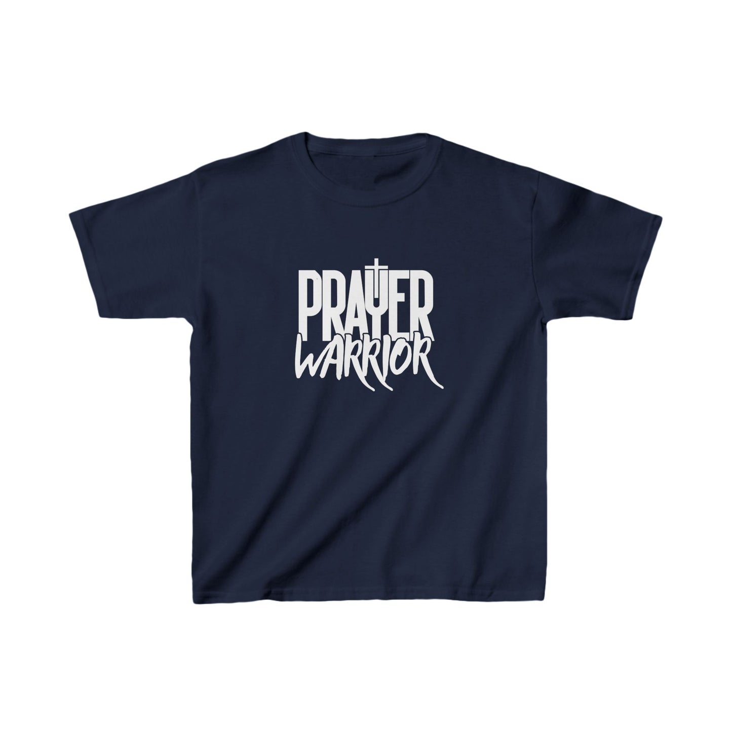 Prayer Warrior Boy's Tshirt (White Logo) - Sweet Baby Jeez Teez