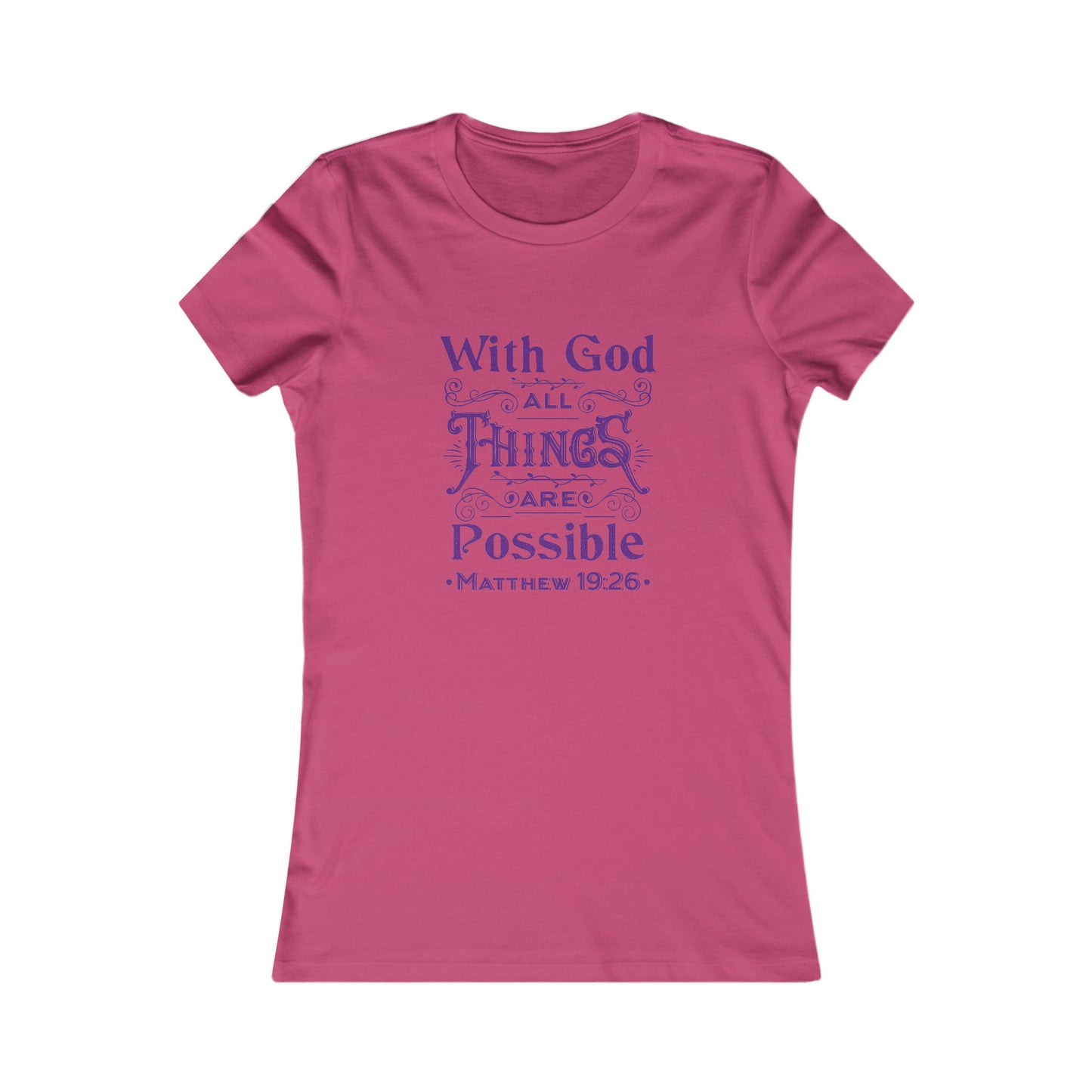 All Things Womens Fitted Tshirt (Purple Logo) - Sweet Baby Jeez Teez