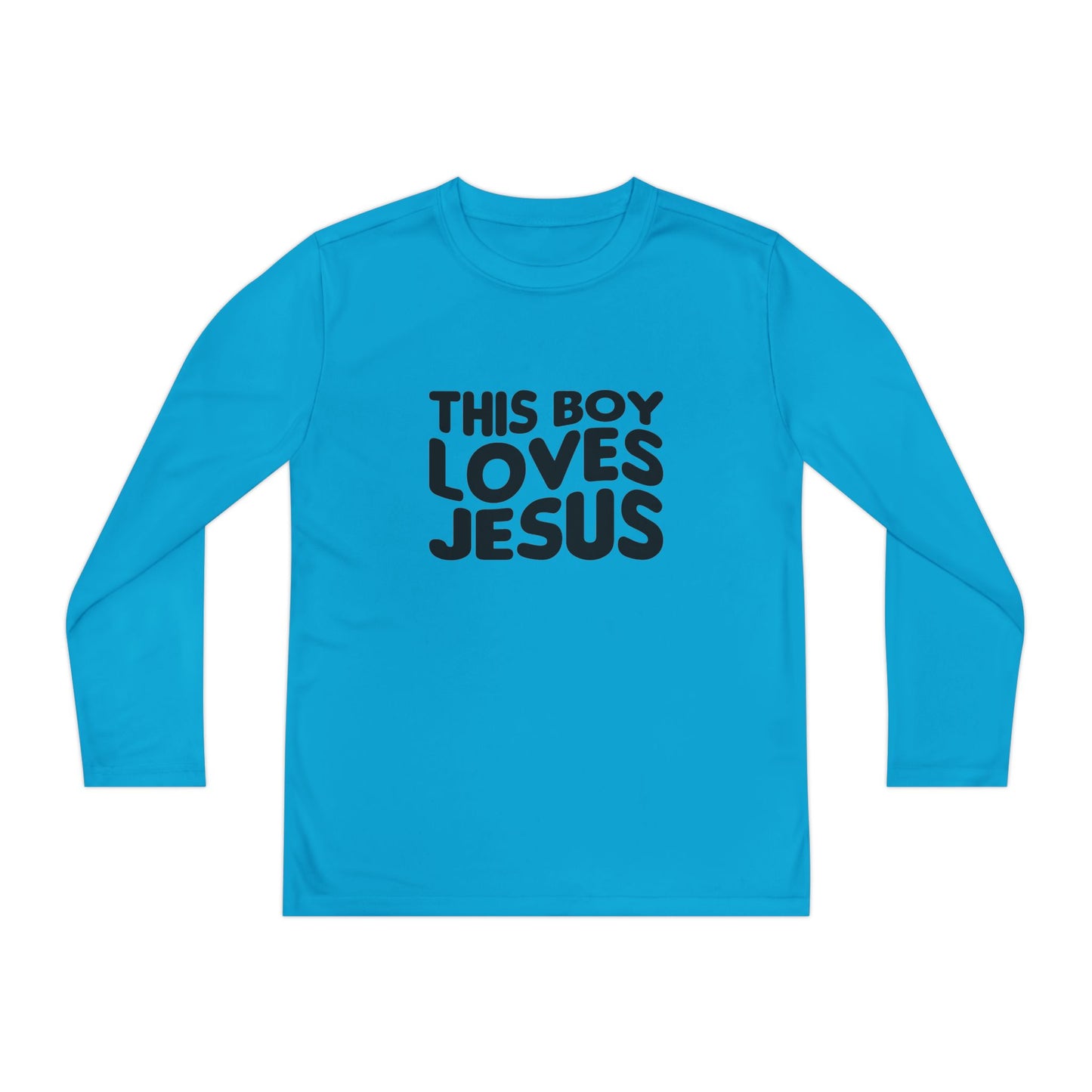 This Boy Loves Jesus Youth Long Sleeve Tshirt - Sweet Baby Jeez Teez