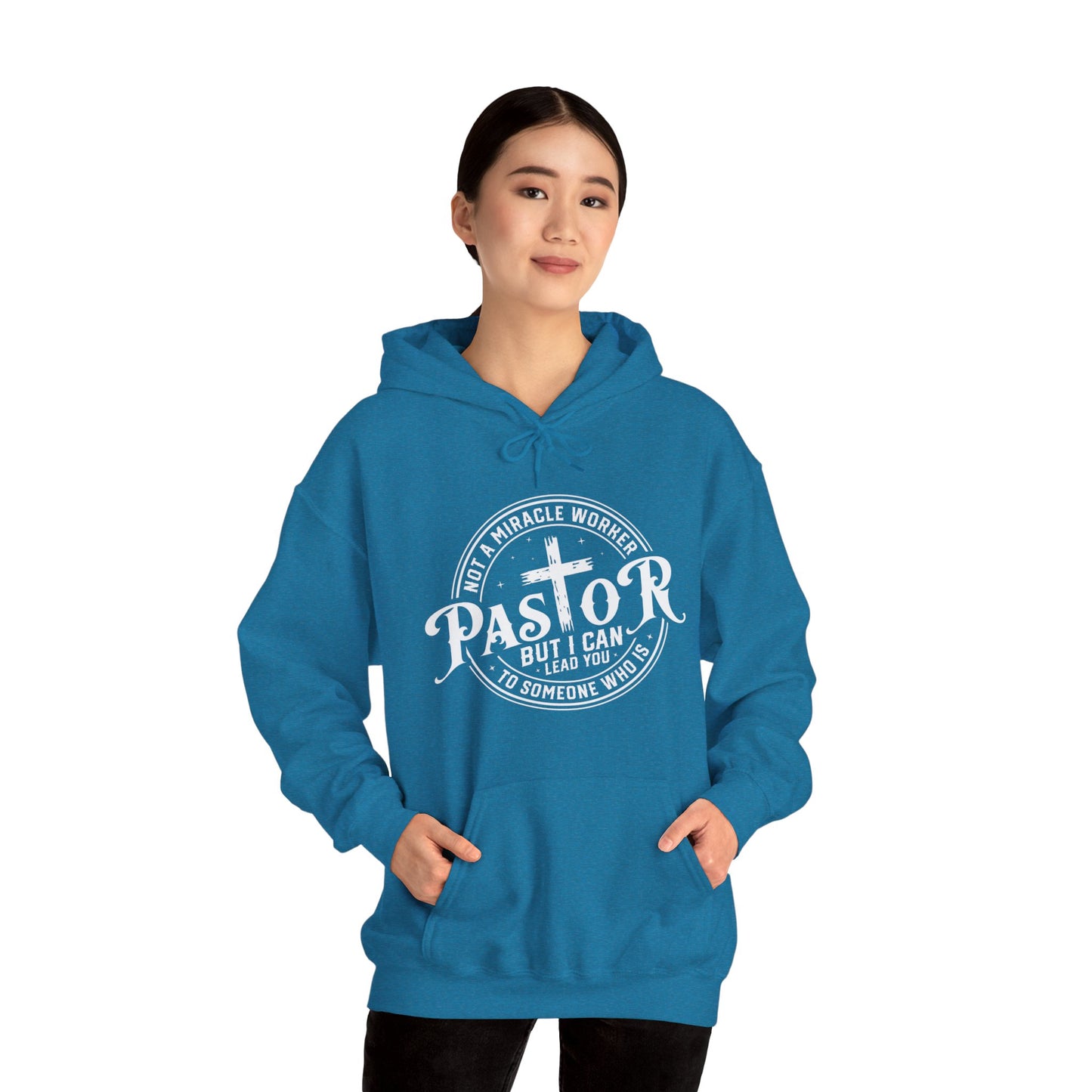 Pastor Women's Relaxed Hooded Sweatshirt (White Logo)