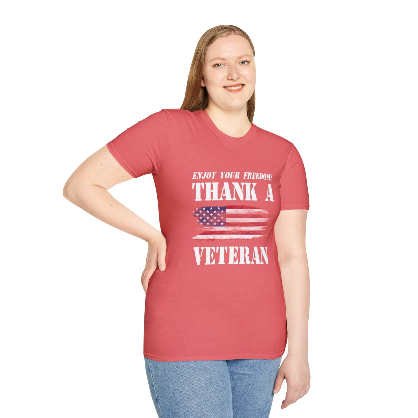 Enjoy Your Freedom Women's Relaxed/Plus Tshirt (MM Flag Logo) - Sweet Baby Jeez Teez