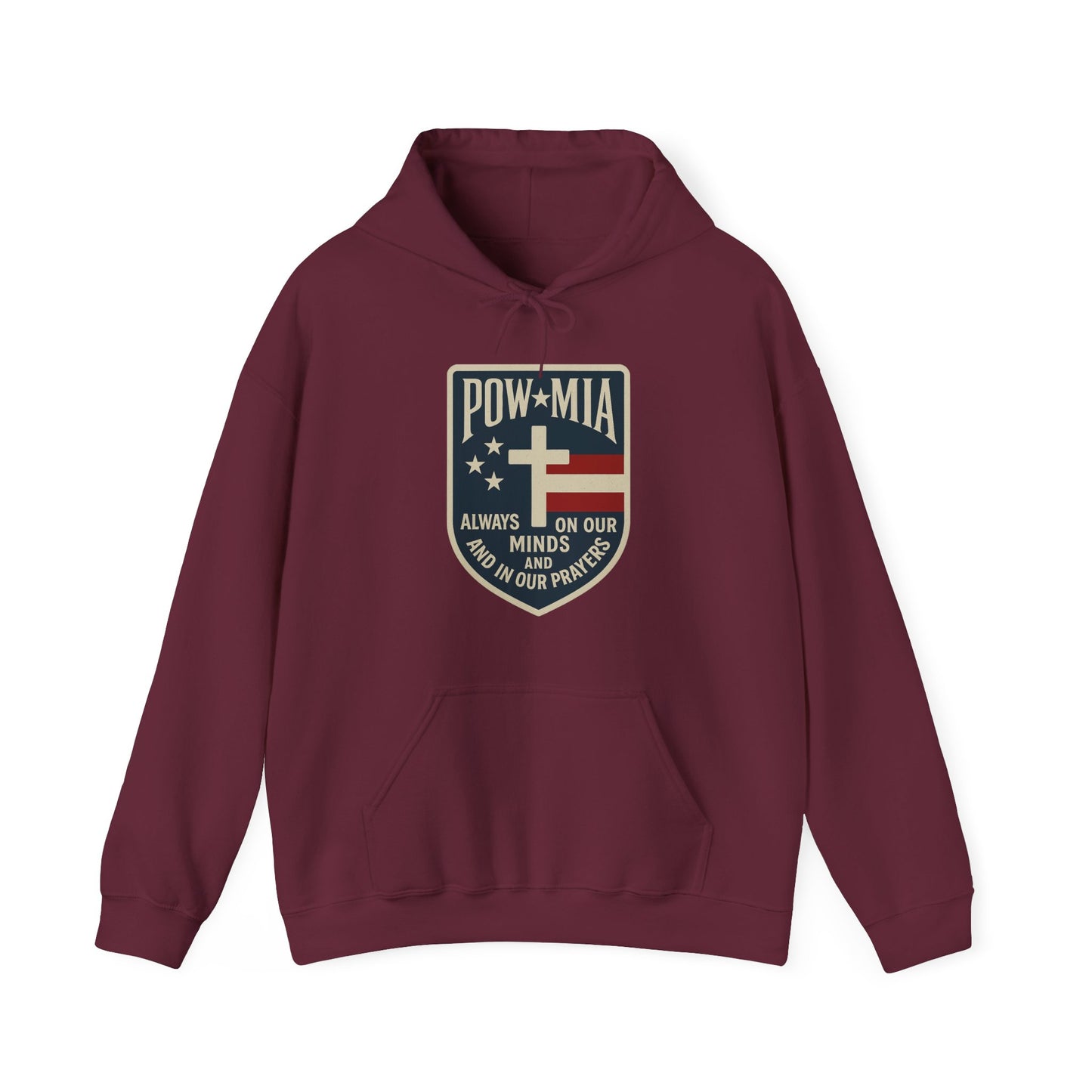 "POW MIA Thoughts & Prayers" Veteran's Tribute Military Hoodie Sweatshirt