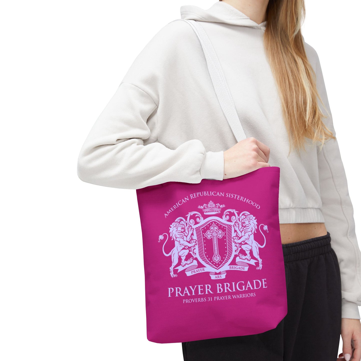 ARS Prayer Brigade Tote Bag (Hot Pink with Lilac Logo)