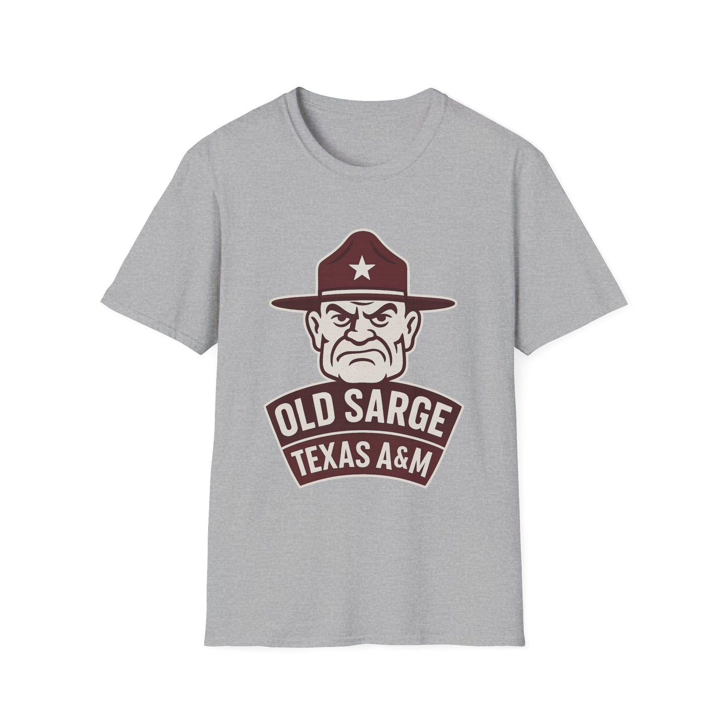 Texas A&M Old Sarge Unisex Softstyle T-Shirt - Sweet Baby Jeez Teez