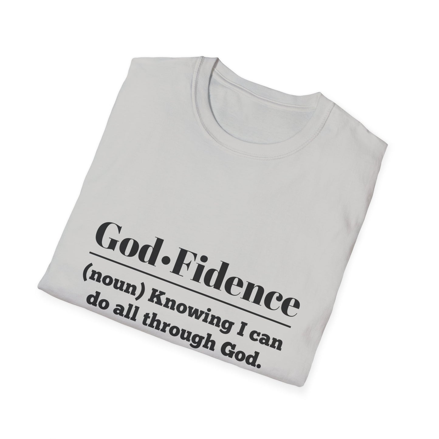 God-Fidence Men's Tshirt (Black Logo) - Sweet Baby Jeez Teez
