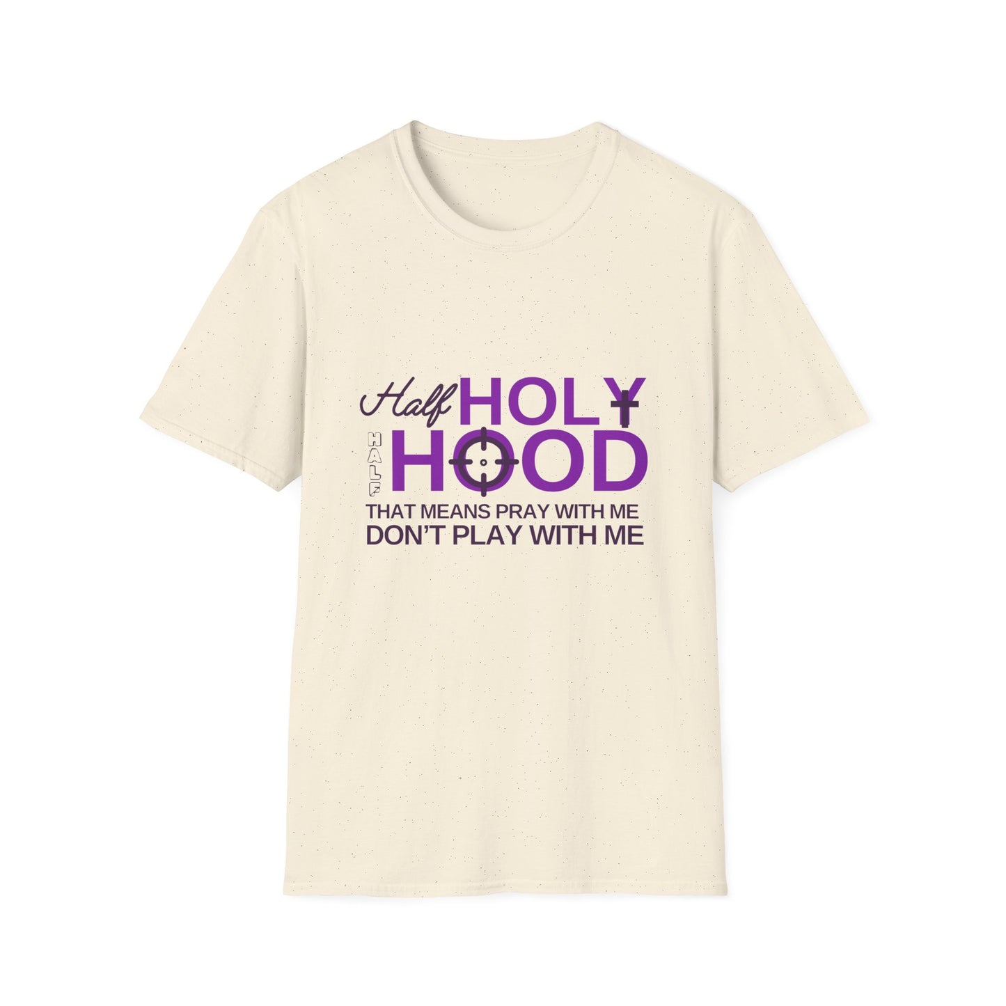 Half Holy Womens Relaxed/Plus Tshirt (Plum Logo) - Sweet Baby Jeez Teez