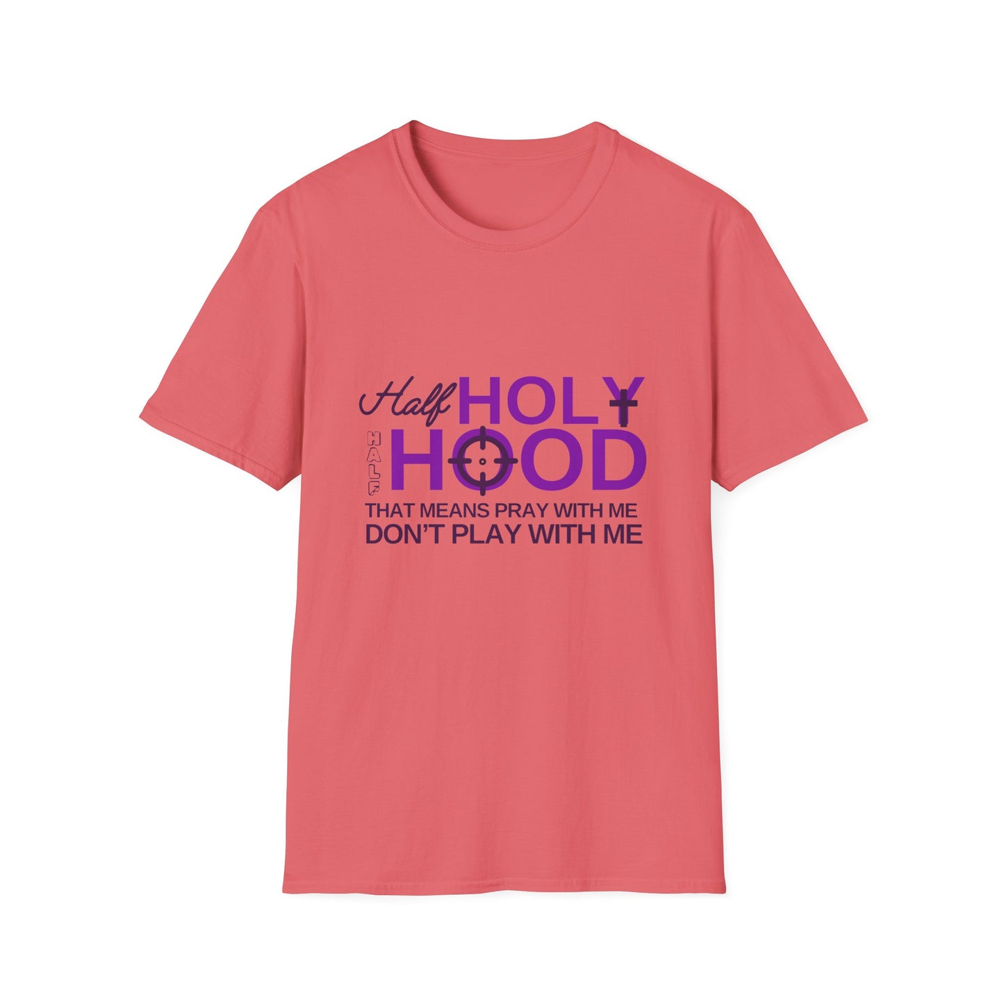 Half Holy Womens Relaxed/Plus Tshirt (Plum Logo) - Sweet Baby Jeez Teez