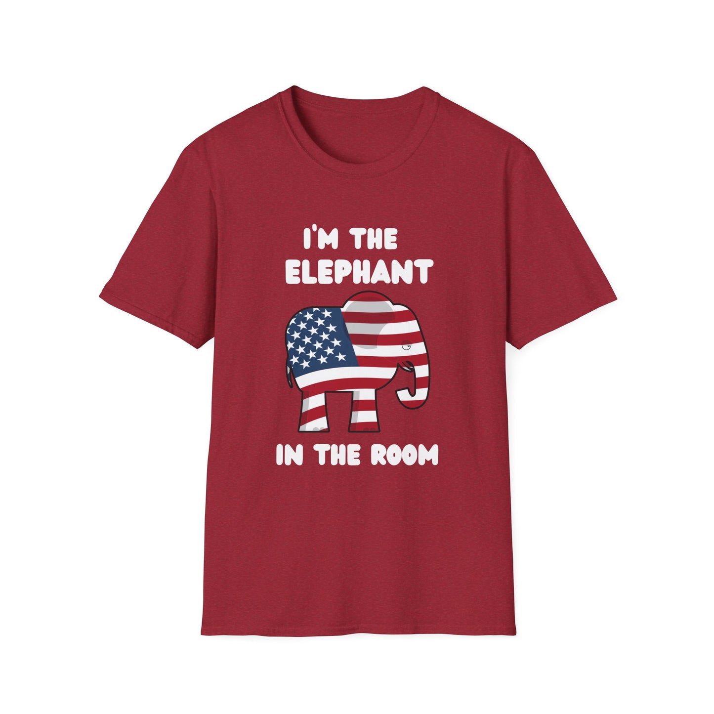Elephant in Room Cartoon Women's Relaxed/Plus Tshirt (White Logo, Red & Gray Tshirts) - Sweet Baby Jeez Teez