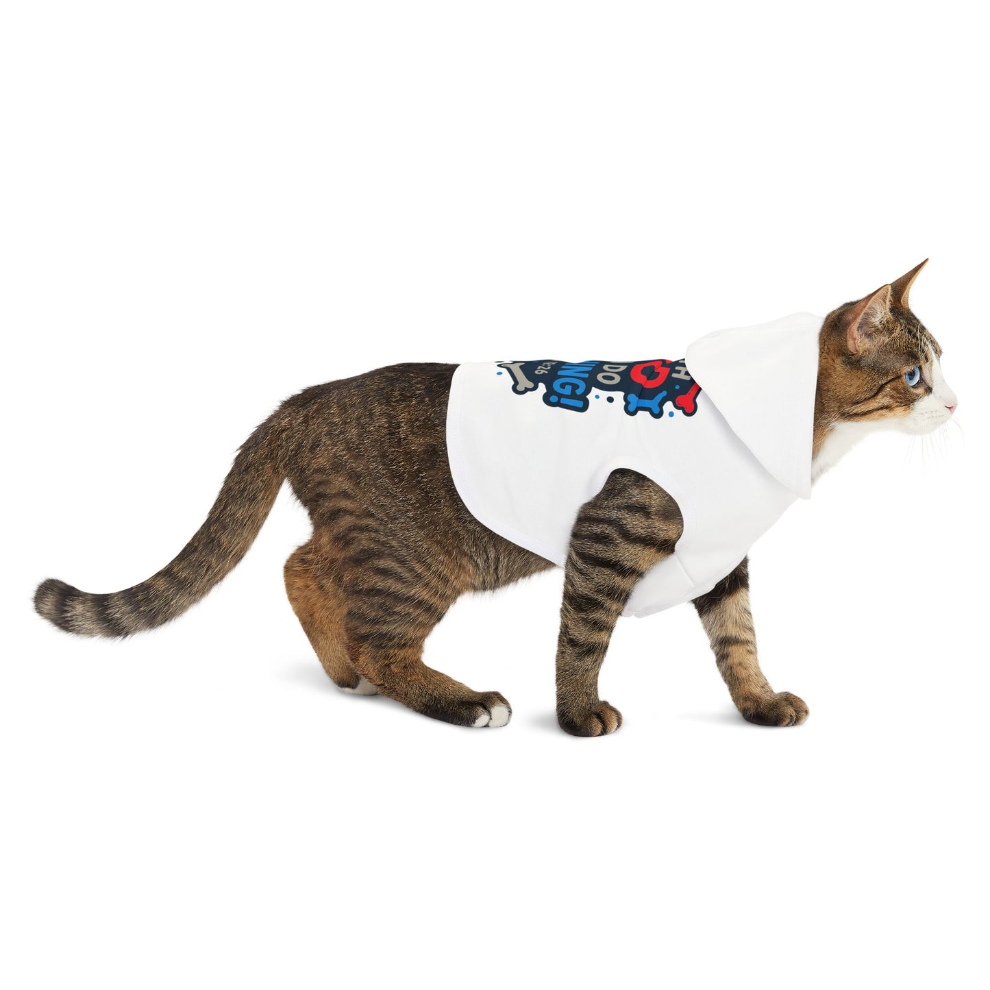 "With God" Bible Verse Adorable Pet Hoodie for Beloved Dogs and Cats (Red/Blue)