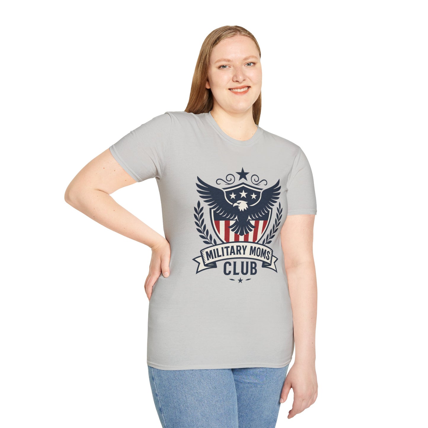 Military Moms Club Women's Relaxed Tshirt (Crest Logo) - Sweet Baby Jeez Teez