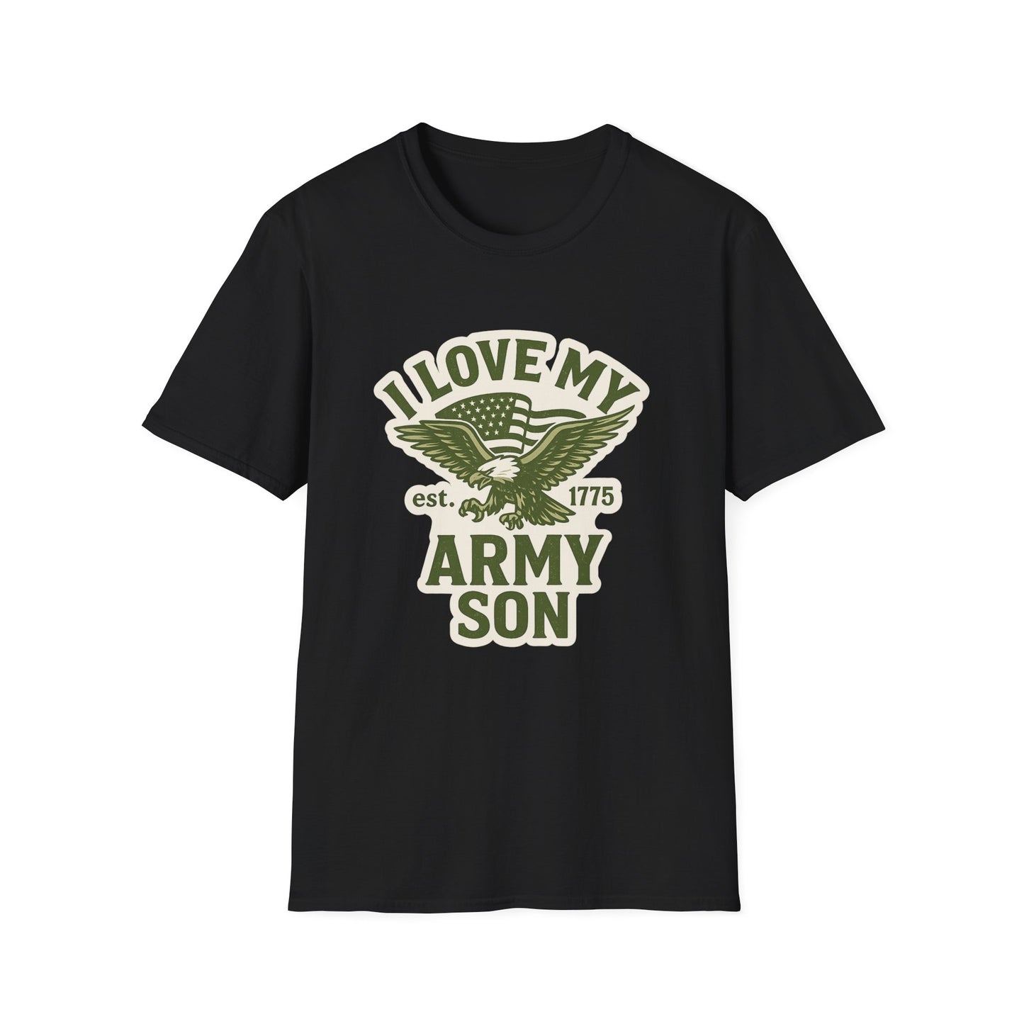 "I Love My Army Son" Military Support Patriotic Army Softstyle Tshirt
