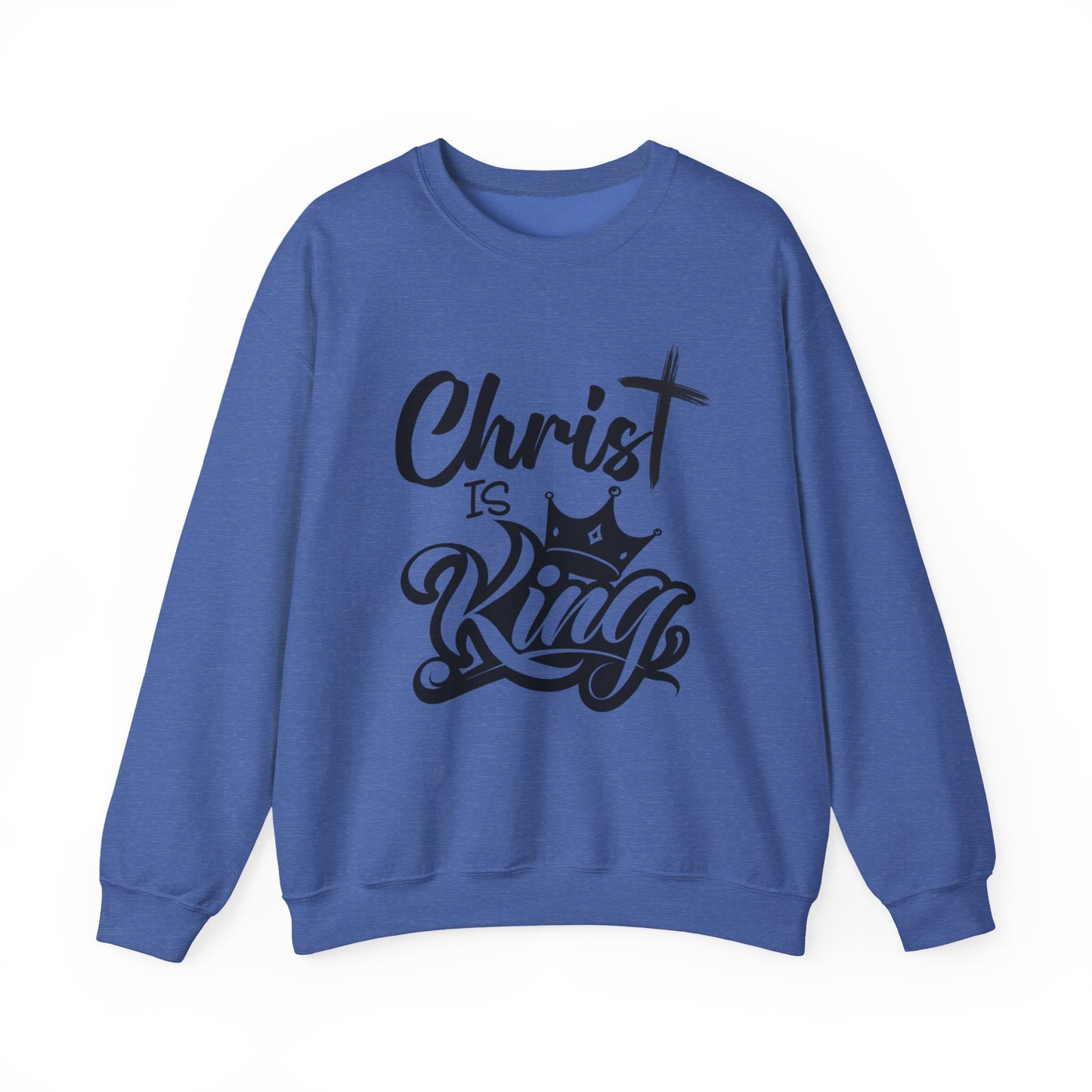 "Christ is King" Unisex Crewneck Sweatshirt - Sweet Baby Jeez Teez
