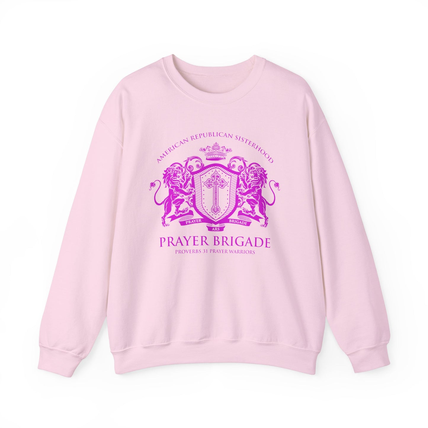 ARS Prayer Brigade Unisex Sweatshirt (Dark Gray with Hot Pink Logo)