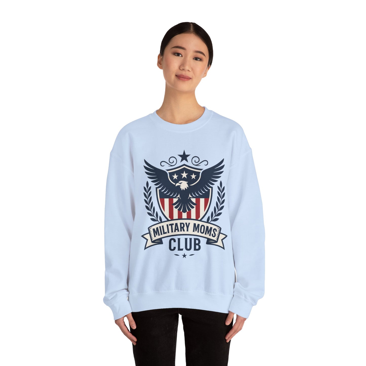 Military Moms Club Relaxed Crewneck Sweatshirt - Sweet Baby Jeez Teez