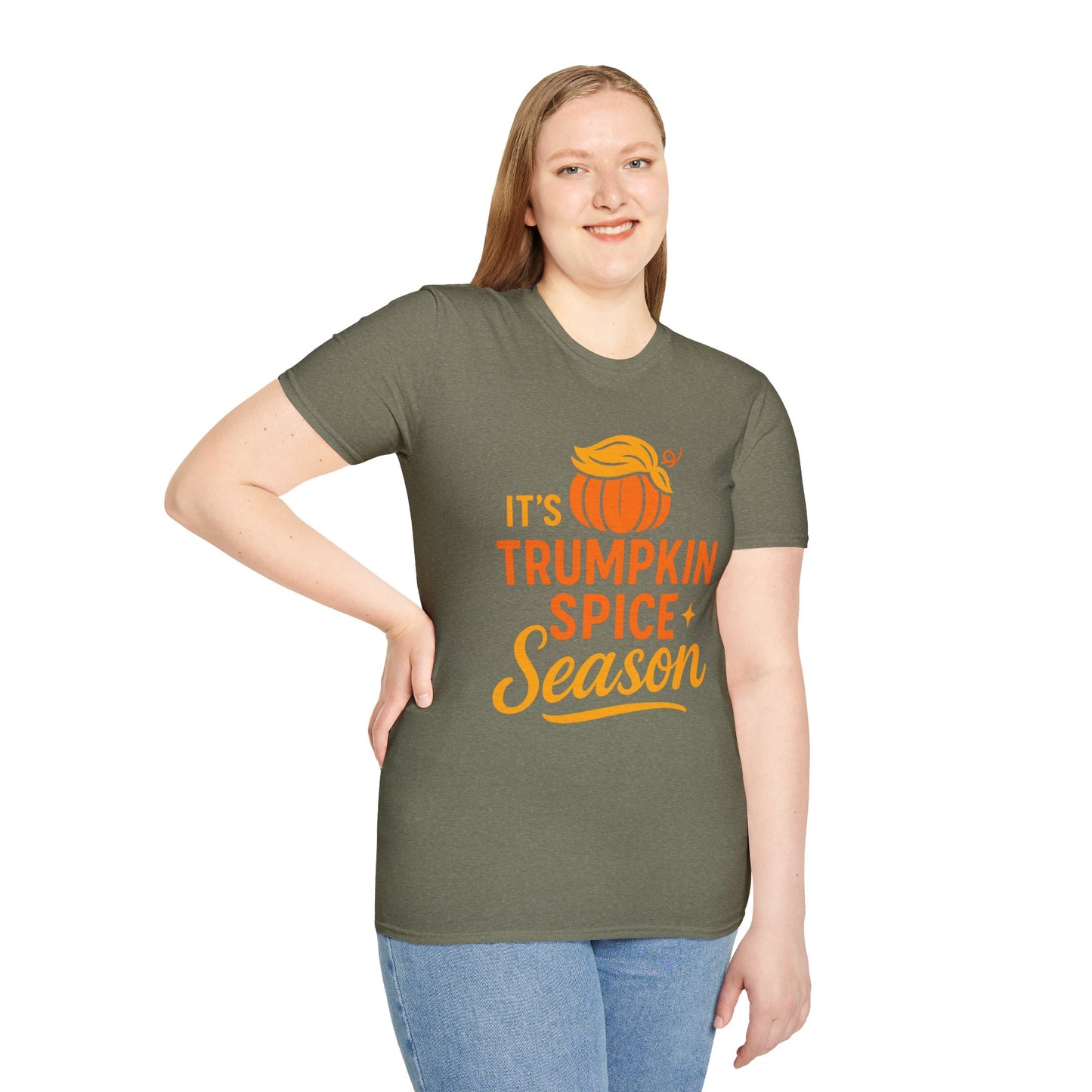 TRUMP-kin Spice Season Unisex Softstyle Tshirt - Sweet Baby Jeez Teez