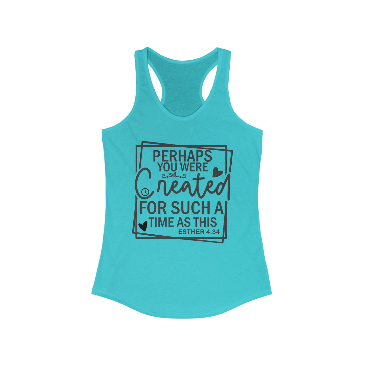 Esther 4:14 Women's Racerback Tank (Black Logo) - Sweet Baby Jeez Teez