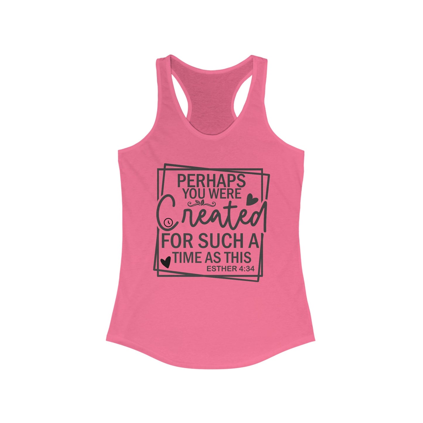 Esther 4:14 Women's Racerback Tank (Black Logo) - Sweet Baby Jeez Teez