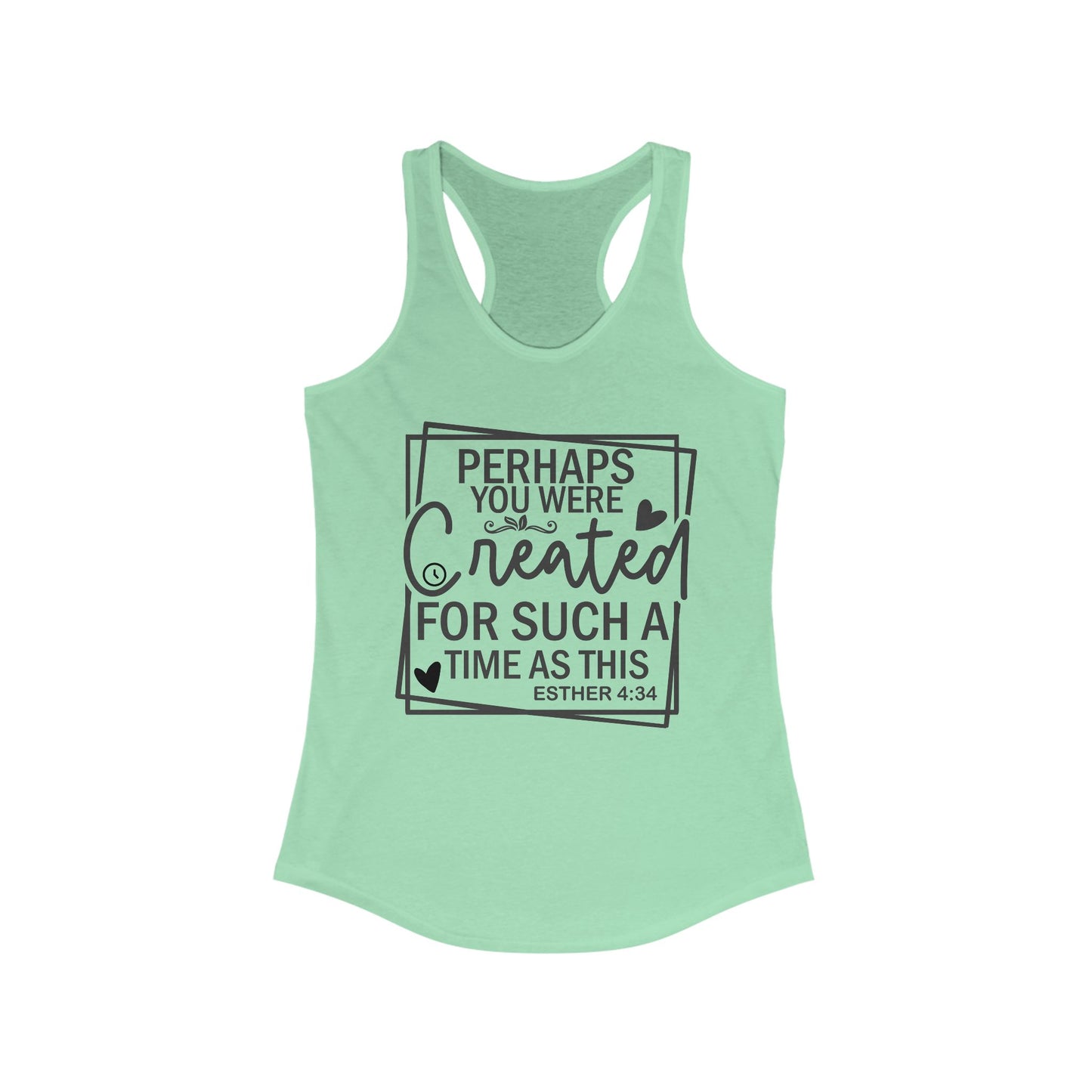 Esther 4:14 Women's Racerback Tank (Black Logo) - Sweet Baby Jeez Teez