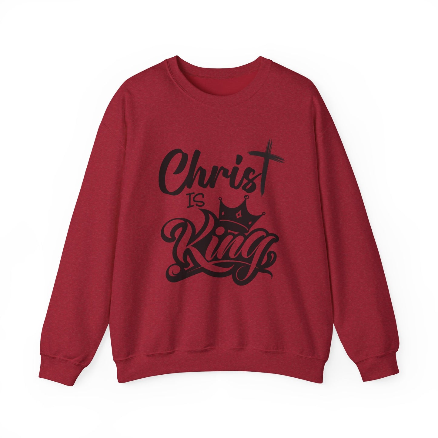 "Christ is King" Unisex Crewneck Sweatshirt - Sweet Baby Jeez Teez