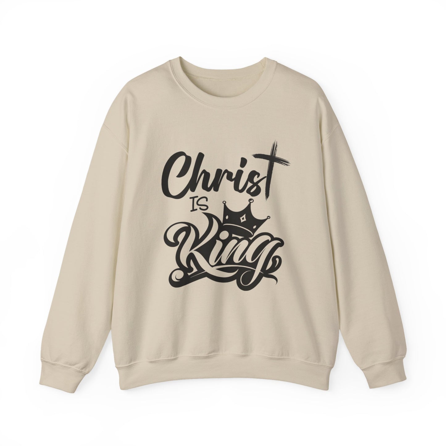 "Christ is King" Unisex Crewneck Sweatshirt - Sweet Baby Jeez Teez