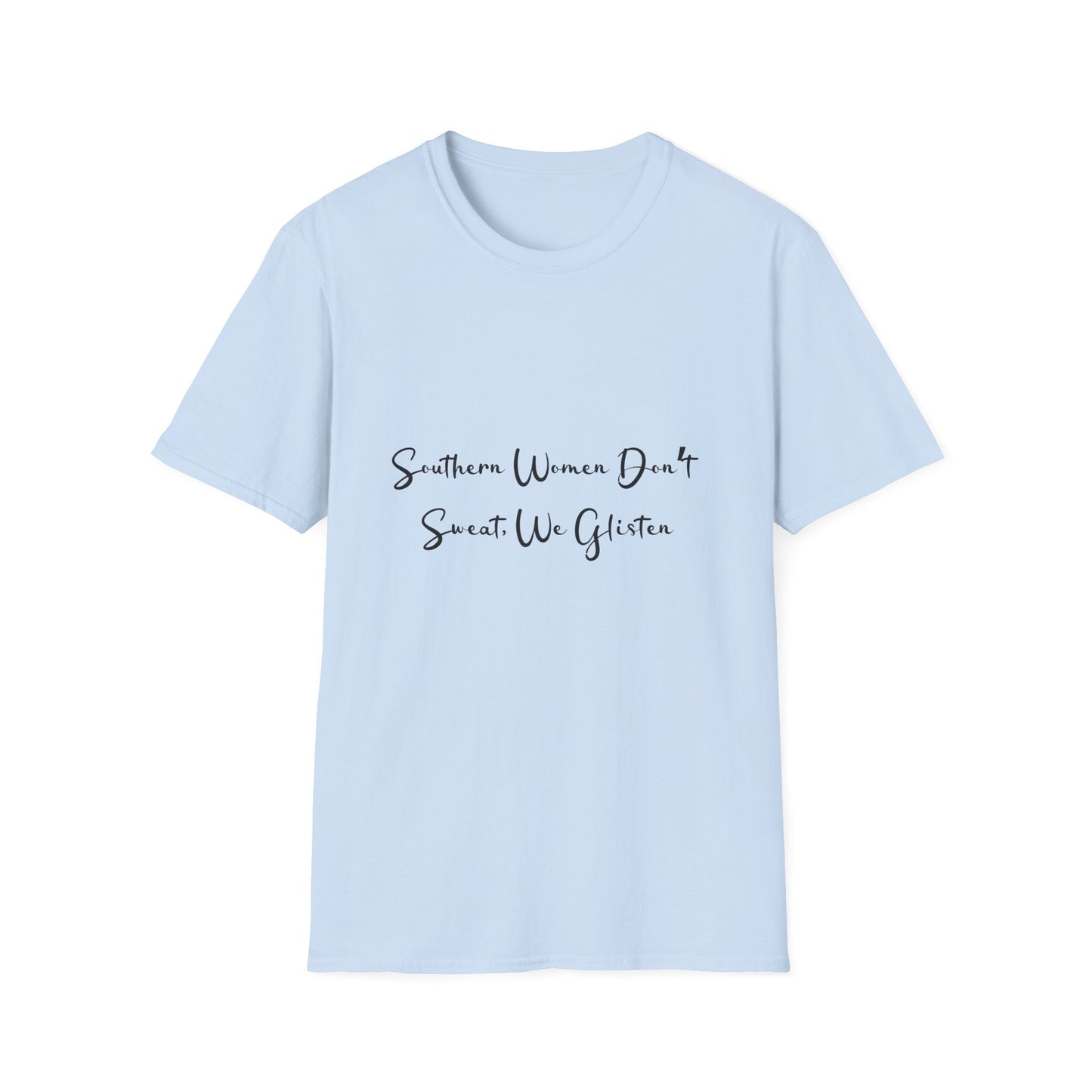 "Southern Women Glisten" Women's Relaxed/Plus Tshirt (NP Black Logo)