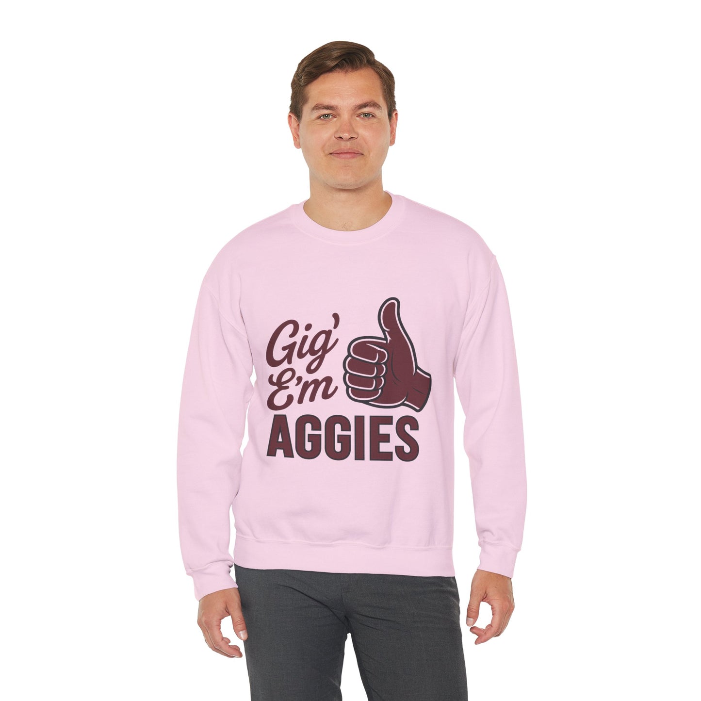Gig 'Em Aggies Texas A&M Unisex Crewneck Sweatshirt - Sweet Baby Jeez Teez