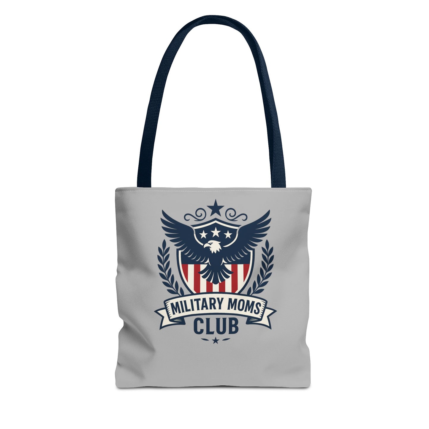Military Moms Club Tote Bag (Gray with Choice of Handles) - Sweet Baby Jeez Teez