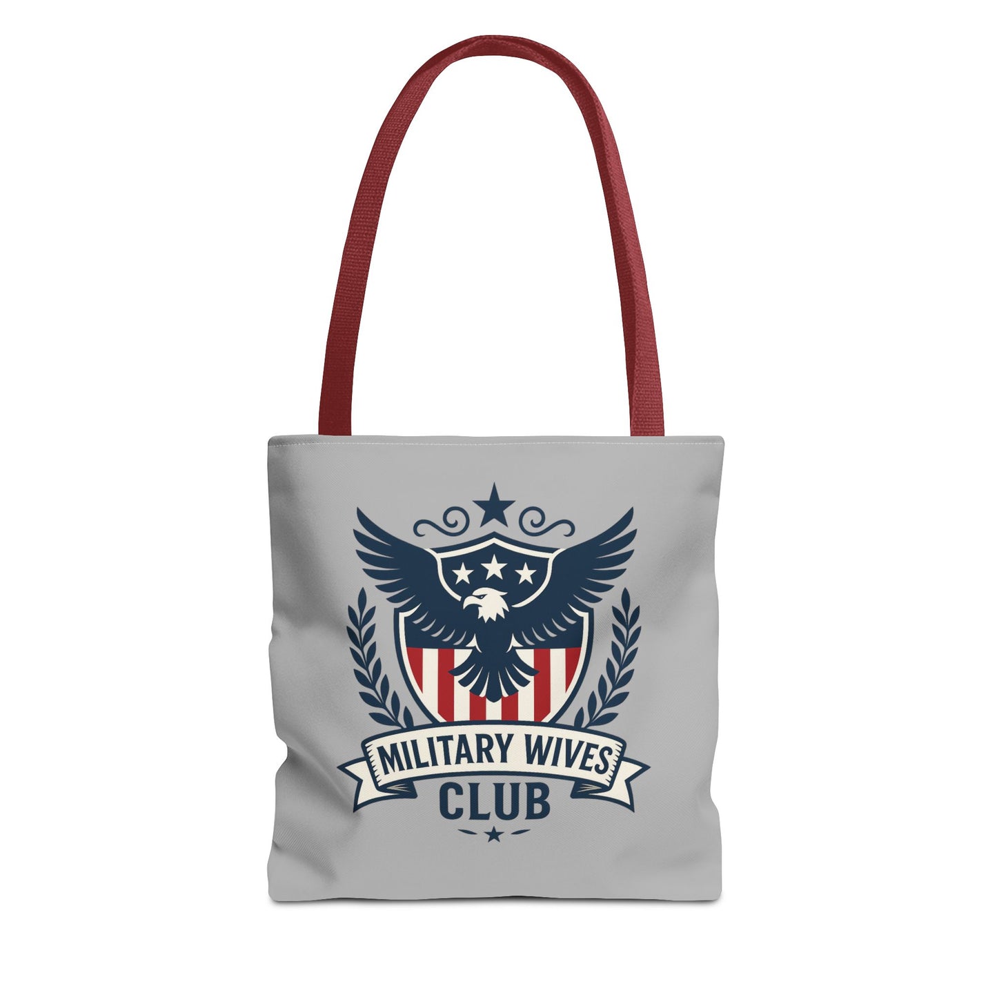 Military Wives Club Tote Bag (Gray with Choice of Handles)