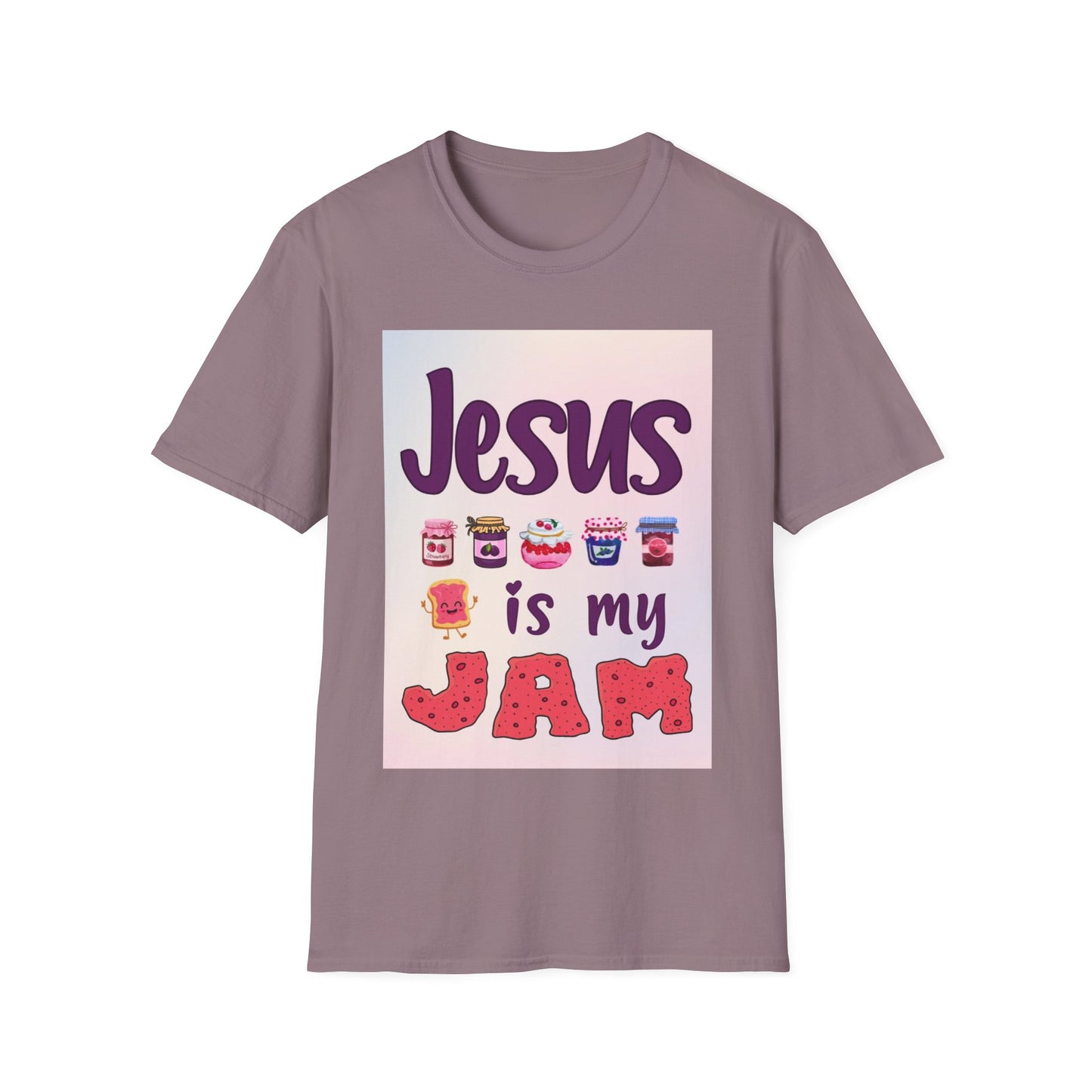 "Jesus is my Jam" Women's Relaxed Softstyle Tshirt (Rainbow Logo) - Sweet Baby Jeez Teez